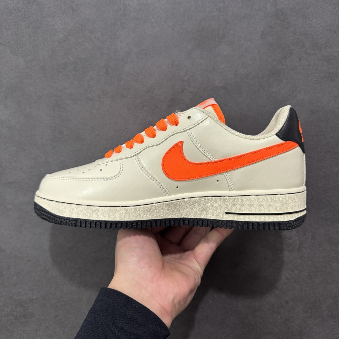 图片[2]-【定制版】Nike Air Force 1\’07 Low 米白艳橙 空军低帮休闲板鞋  #原楦头原纸板 高端定制鞋盒 原厂鞋底 超高清洁度 细节完美 货号：NH0601-582  尺码：36 36.5 37.5 38 38.5 39 40 40.5 41 42 42.5 43 44 44.5 45-选品中心