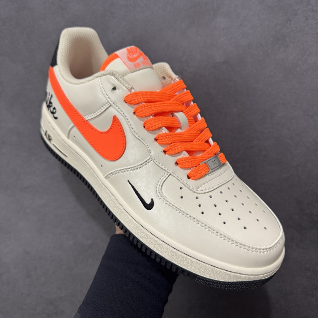 图片[3]-【定制版】Nike Air Force 1\’07 Low 米白艳橙 空军低帮休闲板鞋  #原楦头原纸板 高端定制鞋盒 原厂鞋底 超高清洁度 细节完美 货号：NH0601-582  尺码：36 36.5 37.5 38 38.5 39 40 40.5 41 42 42.5 43 44 44.5 45-选品中心