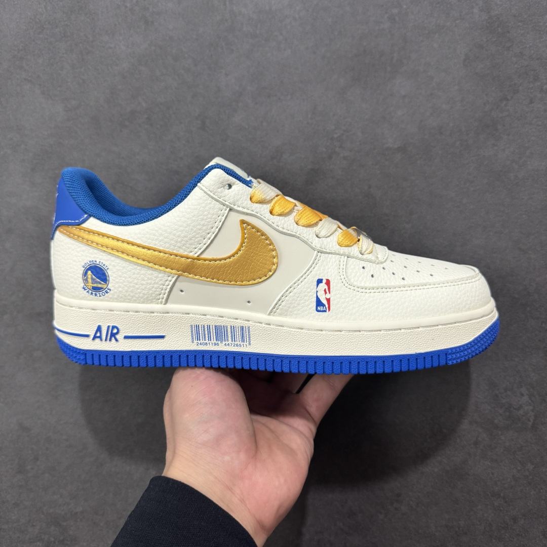 【定制版】Nike Air Force 1\'07 Low 联名 勇士米金勾 空军低帮休闲板鞋  #原楦头原纸板 原装鞋盒 定制五金配件 内置全掌气垫 原厂鞋底 货号：QW5606-270  尺码：36 36.5 37.5 38 38.5 39 40 40.5 41 42 42.5 43 44 44.5 45-选品中心