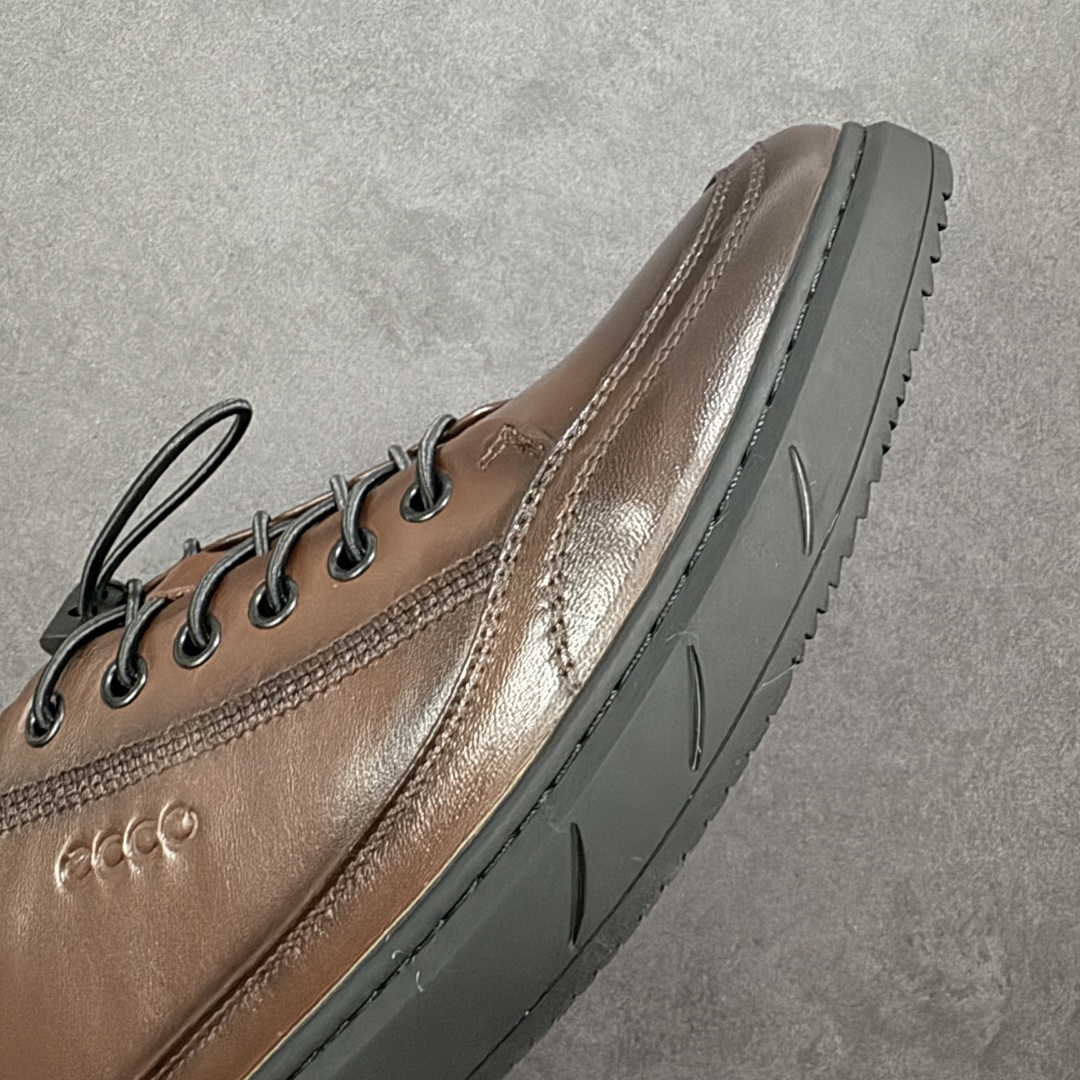 图片[5]-【广东纯原版本】Ecco 爱步 正装休闲系列男士套脚鞋 #版型简约大气耐看 精选头层小牛皮 皮面超软 纹理清晰 细腻 质感强 穿着舒适 档次高 便捷鞋带 套脚即穿 橡胶软底 天然橡胶 抗震防滑 耐磨耐折 轻便舒适 车线加固 软底软面 脚感一流真材实料 免检品质 质量保证 货号：583208-01003 尺码：38 39 40 41 42 43 44 皮鞋码-选品中心