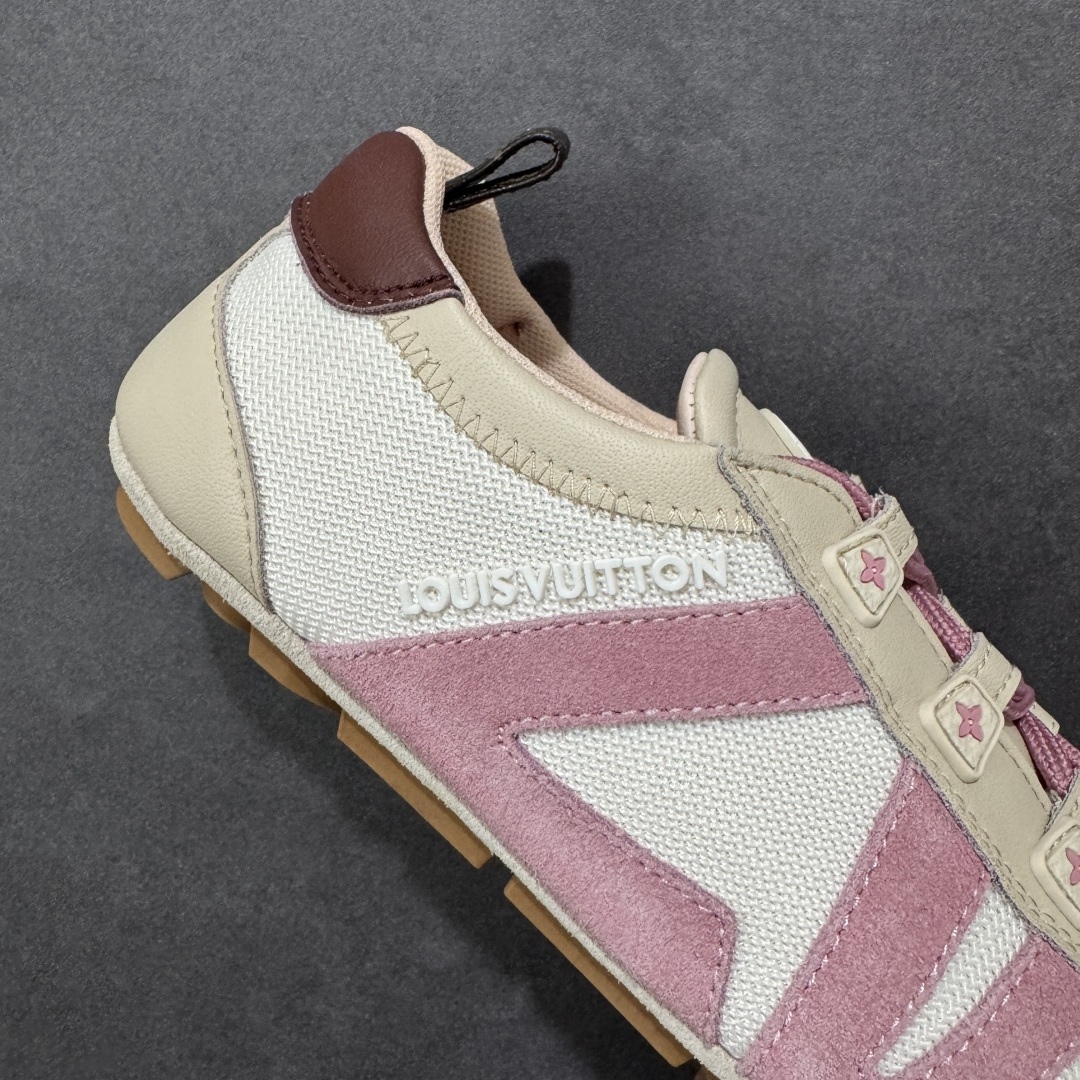 图片[6]-【YH版本】 LOUIS VUITTON LV BALLET SNEAKER 牛皮革绒面革 豹纹 圆头系带 芭蕾风德训鞋 薄底鞋 低帮 生活休闲鞋 棕白 DD0215 尺码：35-40-选品中心