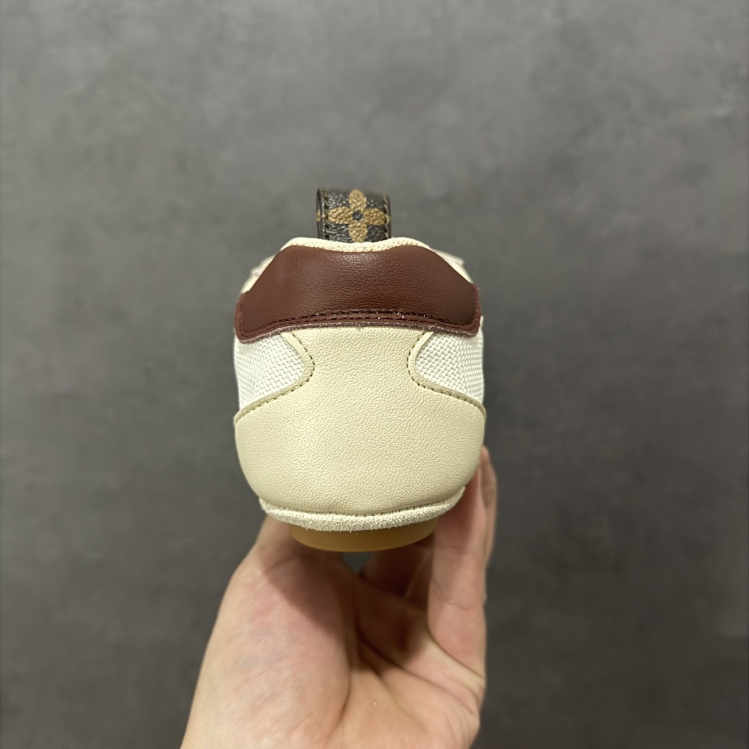 图片[4]-【YH版本】 LOUIS VUITTON LV BALLET SNEAKER 牛皮革绒面革 豹纹 圆头系带 芭蕾风德训鞋 薄底鞋 低帮 生活休闲鞋 棕白 DD0215 尺码：35-40-选品中心
