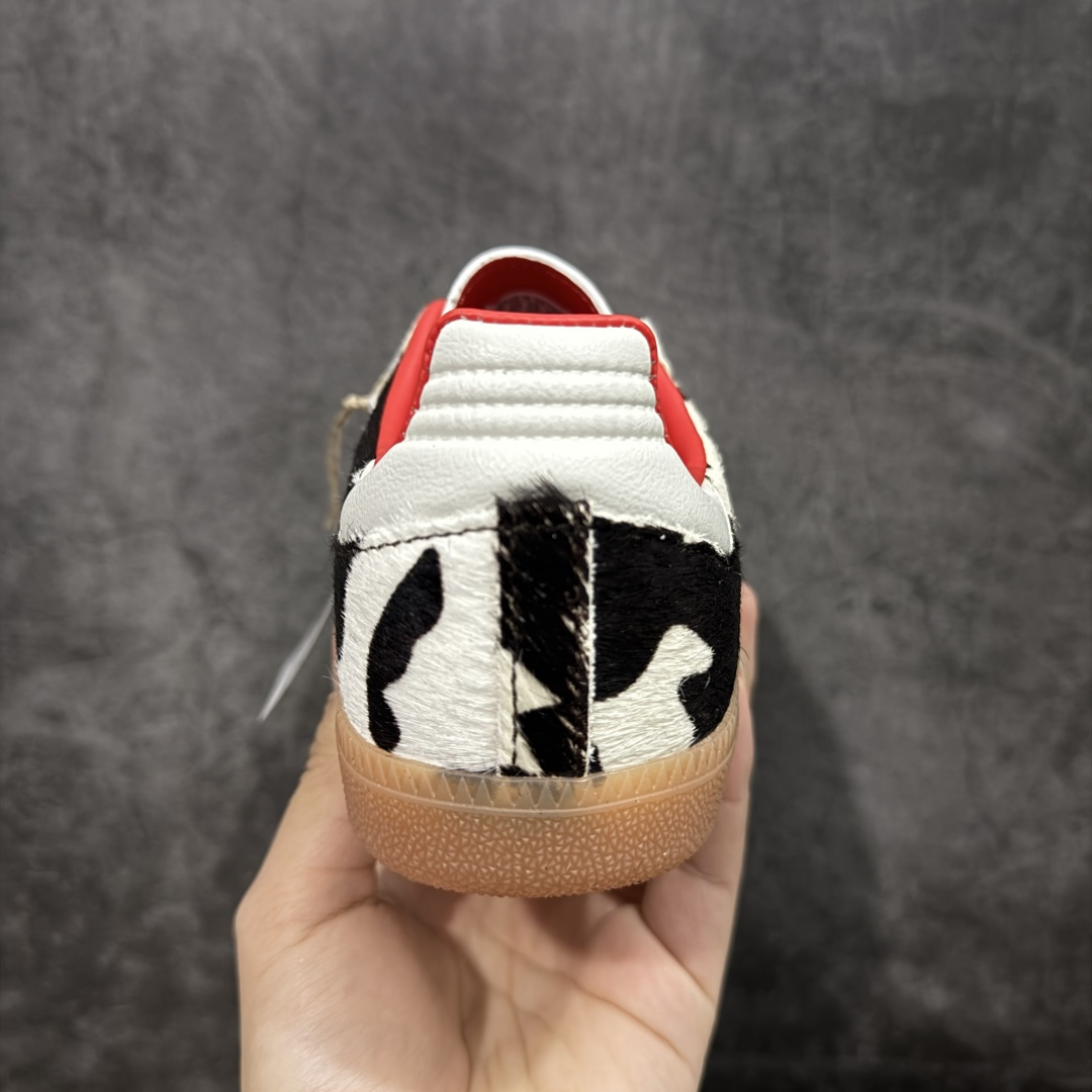 图片[4]-【纯原版】Adidas Samba OG 阿迪三叶草休闲板鞋黑白豹纹马毛 货号：KI6956 正确马毛材料 完美版型 大厂出品 区别市场偷工减料版本 尺码：35.5 36 36.5 37 38 38.5 39 40 40.5 41 42 42.5 43 44 44.5 45-选品中心