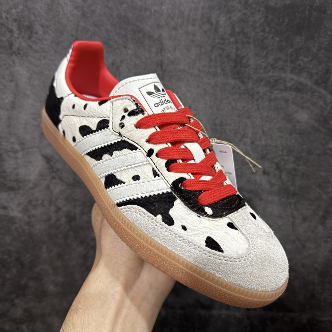 图片[3]-【纯原版】Adidas Samba OG 阿迪三叶草休闲板鞋黑白豹纹马毛 货号：KI6956 正确马毛材料 完美版型 大厂出品 区别市场偷工减料版本 尺码：35.5 36 36.5 37 38 38.5 39 40 40.5 41 42 42.5 43 44 44.5 45-选品中心