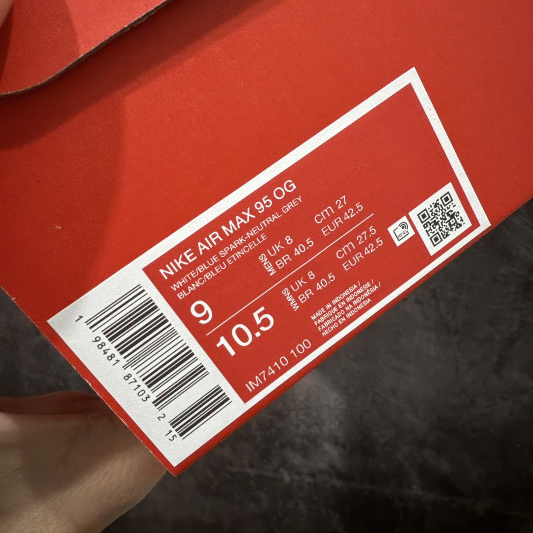 图片[9]-【KZ2.0版本】Nike Air Max 95 灰黑蓝 货号：IM7410-100 纯原大厂生产线出品 原厂材料 原厂楦头 市场正确版本 区分错版 尺码：40 41 42 43 44 45 46 47.5 48 48.5-选品中心