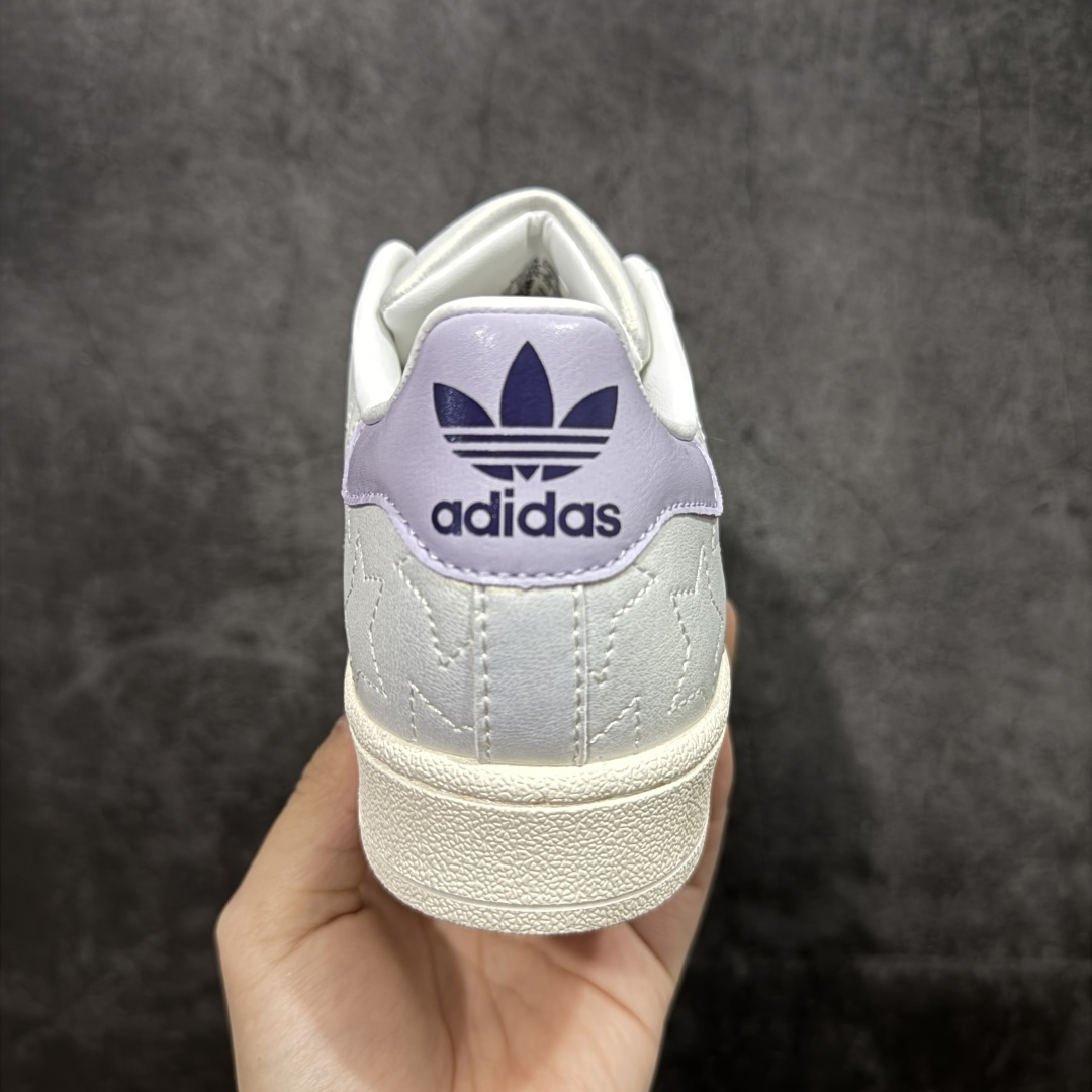 图片[4]-【公司级】阿迪达斯/三叶草Adidas Originals Superstar II 2.0\”White Light Purple\”经典贝壳头2.0系列低帮百搭休闲运动板鞋“皮革白淡紫”JR6984 女鞋真标半码制 升级原楦原纸版开发版型 采用粒面牛剖革鞋面材质#2020改良全包围鞋垫 正确2020版鞋底模具及扇贝头盖片❗ 尺码：35 -42-选品中心