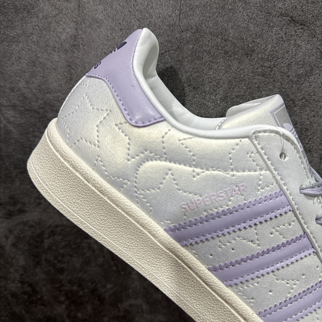 图片[7]-【公司级】阿迪达斯/三叶草Adidas Originals Superstar II 2.0\”White Light Purple\”经典贝壳头2.0系列低帮百搭休闲运动板鞋“皮革白淡紫”JR6984 女鞋真标半码制 升级原楦原纸版开发版型 采用粒面牛剖革鞋面材质#2020改良全包围鞋垫 正确2020版鞋底模具及扇贝头盖片❗ 尺码：35 -42-选品中心