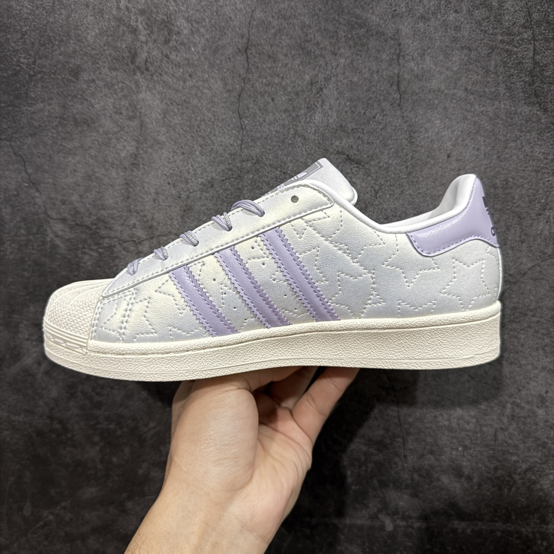 图片[2]-【公司级】阿迪达斯/三叶草Adidas Originals Superstar II 2.0\”White Light Purple\”经典贝壳头2.0系列低帮百搭休闲运动板鞋“皮革白淡紫”JR6984 女鞋真标半码制 升级原楦原纸版开发版型 采用粒面牛剖革鞋面材质#2020改良全包围鞋垫 正确2020版鞋底模具及扇贝头盖片❗ 尺码：35 -42-选品中心