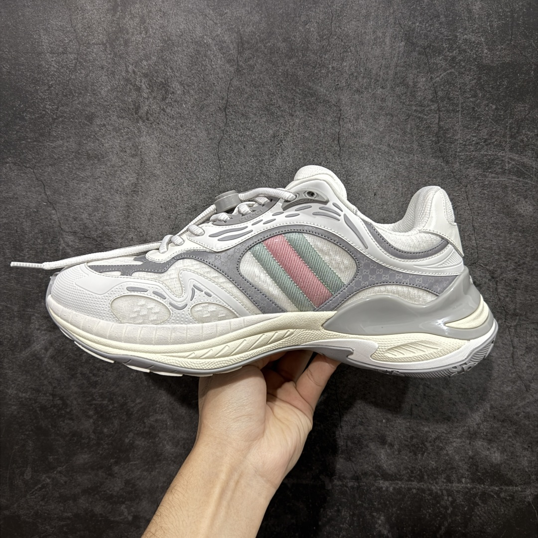 图片[2]-【天花板/Goat版本】Gucci Rhyton Vintage 古驰皮革角状复古老爹休闲运动慢跑鞋 全套专柜包装物及配件 外盒标嵌入核心防伪芯片装置及鞋子支持NFC感应读取,秒杀市面任何版本 附送原装一致鞋舌仿磨环保纸垫 意大利进口超软小牛皮+同源出厂真丝绸防尘鞋套袋 原装雪梨形超软沙绒纸团#专柜一致双透明贴标，尺码+长度#中底高弹PU材质+双层TPR无缝隙串色技术组合大底区别市面版本 #全套专柜包装物及配件#外盒标嵌入核心防伪芯片装置 秒杀市面任何版本 #意大利进口超软小牛皮+同源出厂定制真丝绸防尘鞋套袋 原装雪梨形超软沙绒纸团+细节制造精品！ 尺码：36-45-选品中心