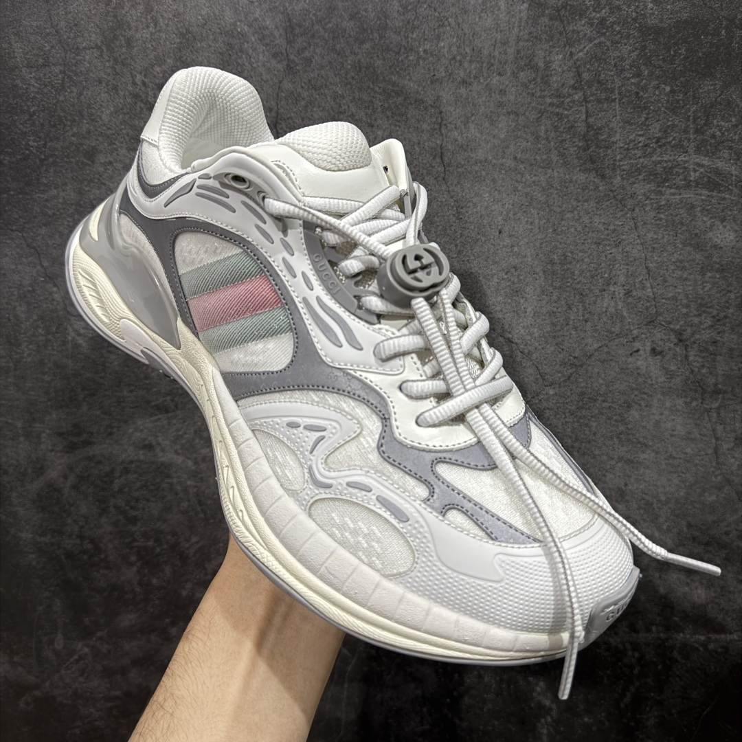 图片[3]-【天花板/Goat版本】Gucci Rhyton Vintage 古驰皮革角状复古老爹休闲运动慢跑鞋 全套专柜包装物及配件 外盒标嵌入核心防伪芯片装置及鞋子支持NFC感应读取,秒杀市面任何版本 附送原装一致鞋舌仿磨环保纸垫 意大利进口超软小牛皮+同源出厂真丝绸防尘鞋套袋 原装雪梨形超软沙绒纸团#专柜一致双透明贴标，尺码+长度#中底高弹PU材质+双层TPR无缝隙串色技术组合大底区别市面版本 #全套专柜包装物及配件#外盒标嵌入核心防伪芯片装置 秒杀市面任何版本 #意大利进口超软小牛皮+同源出厂定制真丝绸防尘鞋套袋 原装雪梨形超软沙绒纸团+细节制造精品！ 尺码：36-45-选品中心