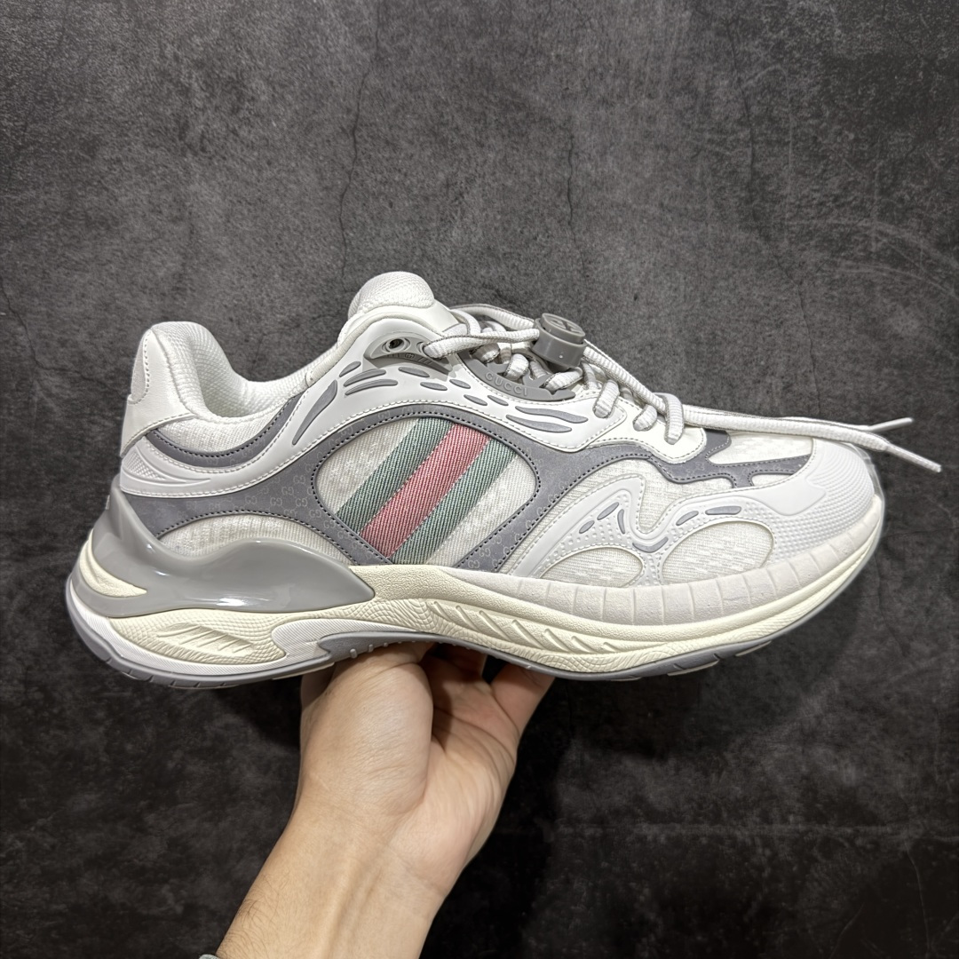 【天花板/Goat版本】Gucci Rhyton Vintage 古驰皮革角状复古老爹休闲运动慢跑鞋 全套专柜包装物及配件 外盒标嵌入核心防伪芯片装置及鞋子支持NFC感应读取,秒杀市面任何版本 附送原装一致鞋舌仿磨环保纸垫 意大利进口超软小牛皮+同源出厂真丝绸防尘鞋套袋 原装雪梨形超软沙绒纸团#专柜一致双透明贴标，尺码+长度#中底高弹PU材质+双层TPR无缝隙串色技术组合大底区别市面版本 #全套专柜包装物及配件#外盒标嵌入核心防伪芯片装置 秒杀市面任何版本 #意大利进口超软小牛皮+同源出厂定制真丝绸防尘鞋套袋 原装雪梨形超软沙绒纸团+细节制造精品！ 尺码：36-45-选品中心