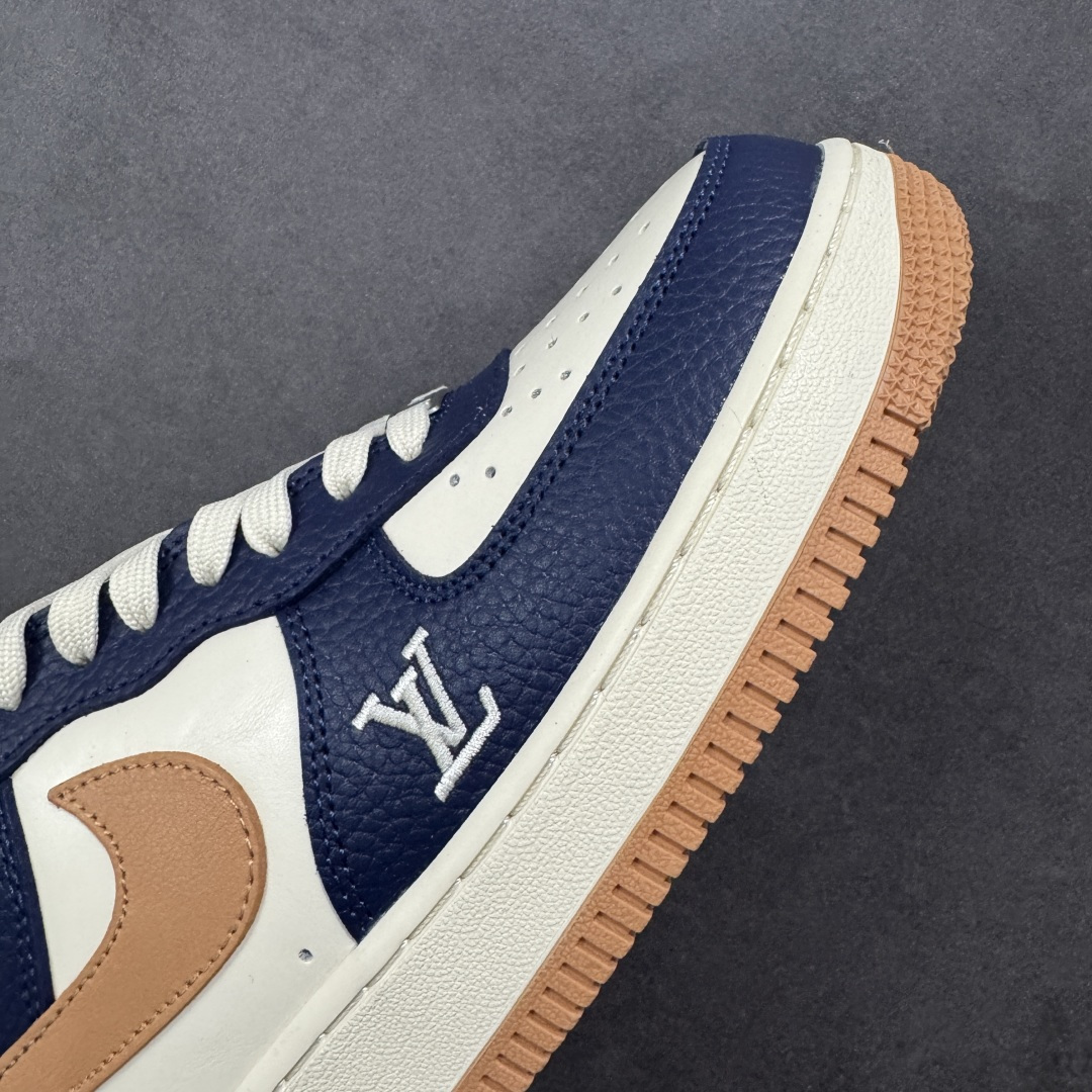 图片[5]-【定制版】NIke Air Force 1 \’07 Low “LV联名–暮蓝杏棕” 空军一号低帮 运动鞋 休闲鞋 折边针车 工艺难度大 原楦头原纸板 高端定制鞋盒 原厂鞋底 超高清洁度 细节完美 货号：NH0601-585 尺码：36 36.5 37.5 38 38.5 39 40 40.5 41 42 42.5 43 44 44.5 45 编码：HXSB310320-选品中心