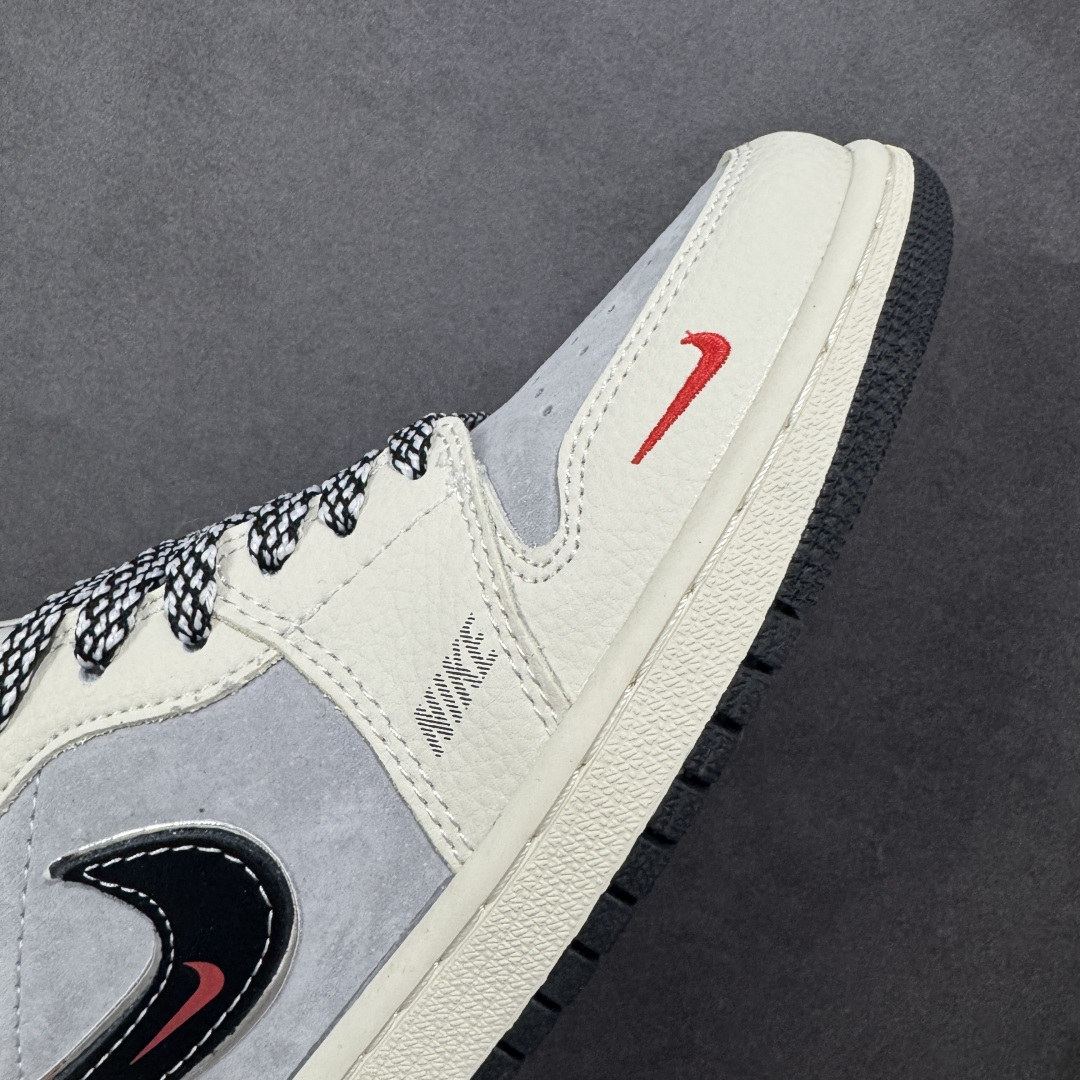 图片[5]-【定制版】AJ Low × Stüssy这波“街头王炸”，直接把潮流基因焊在鞋上！灰白黑撞色+麂皮质感，红标Stüssy logo一戳封神 是AJ的复古球鞋魂，更是Stüssy的街头腔调 货号：QG1988-016 尺码：36-45带半码 编码：HXSB330340-选品中心