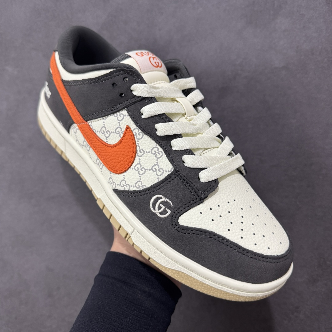 图片[3]-【定制版】Nike SB Dunk Low“GUCCI联名——白灰桔” 高端定制 低帮休闲板鞋 定制鞋盒 Ortholite鞋垫透气防臭 大厂纯原品质出货 超高清洁度 皮料切割干净无任何毛边 细节完美 货号：YF9511-923 尺码： 36 36.5 37.5 38 38.5 39 40 40.5 41 42 42.5 43 44 44.5 45-选品中心