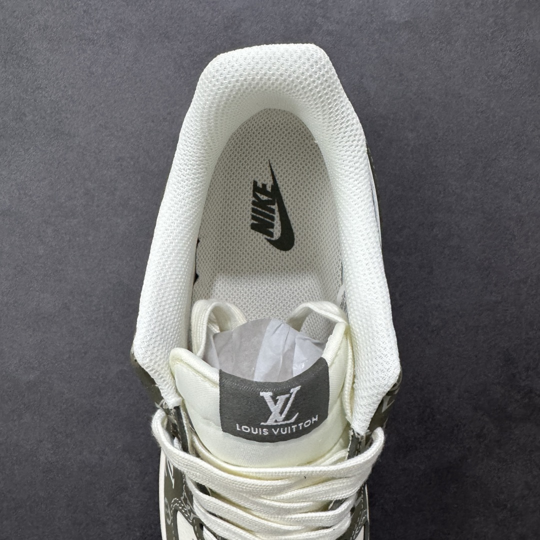 图片[7]-【定制版】AF1×LV这波“奢潮炸弹”，直接把风格焊在脚面上！灰调老花铺满鞋身，白棕撞色戳中高级感 是空军一号的街头松弛，更是LV的奢牌底气 踩上它，走路都自带“贵气buff” 货号XS1958-623 尺码：36-45带半码 编码：GLB310320-选品中心