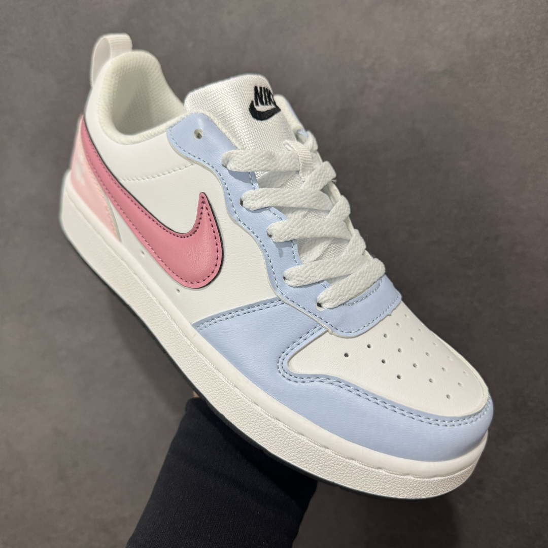 图片[3]-【公司级】Nike Court Borough V 蝴蝶结GS 白蓝粉 货号：DV5456-104 尺码：36-40-选品中心