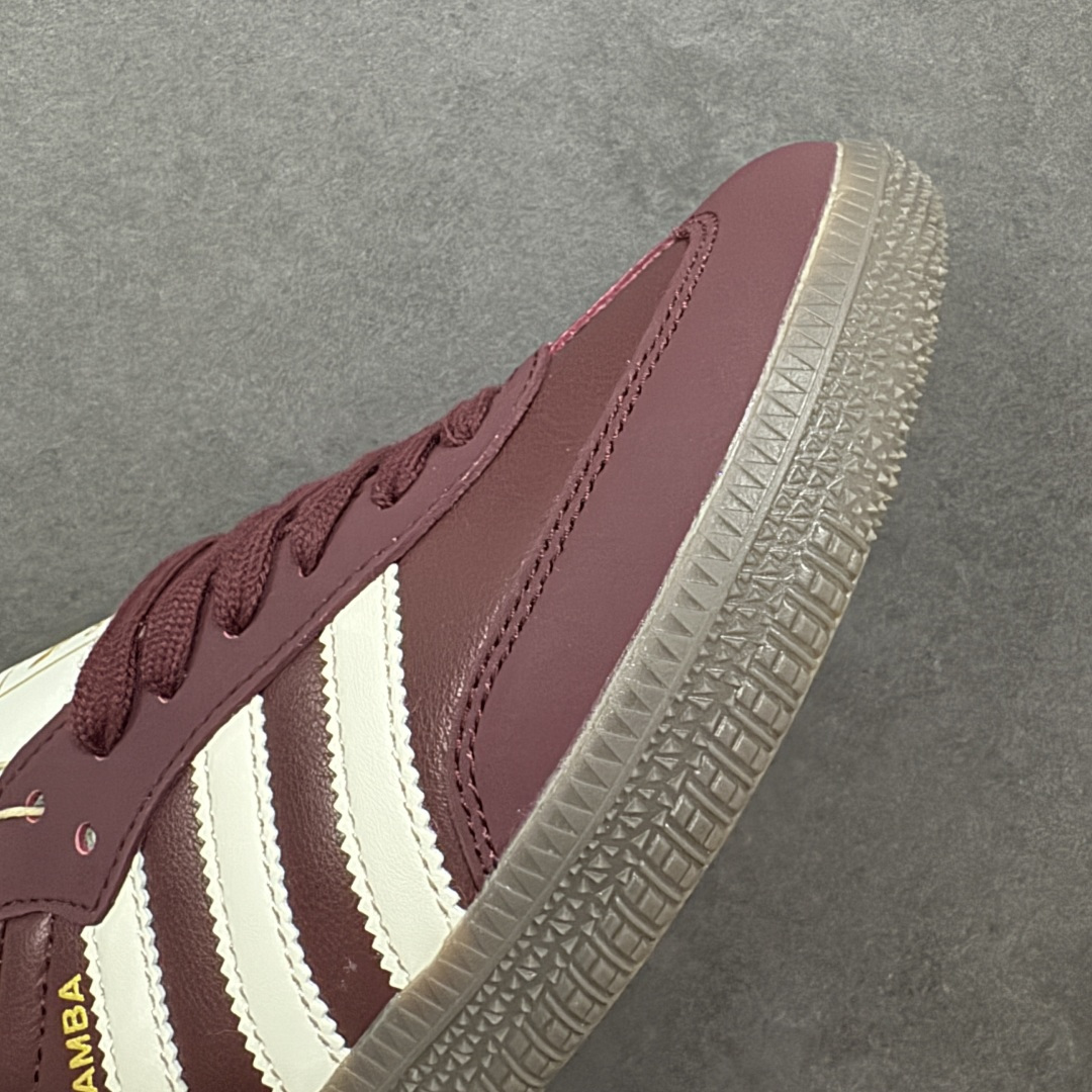 图片[5]-【公司级】Adidas Originals Samba 阿迪达斯 桑巴舞系列绅士德训足球风百搭休闲运动板鞋 酒红米白 尺码：36 36.5 37 38 38.5 39 40 40.5 41 42 42.5 43 44 45 货号：JR8844 编码：AYA170180-选品中心