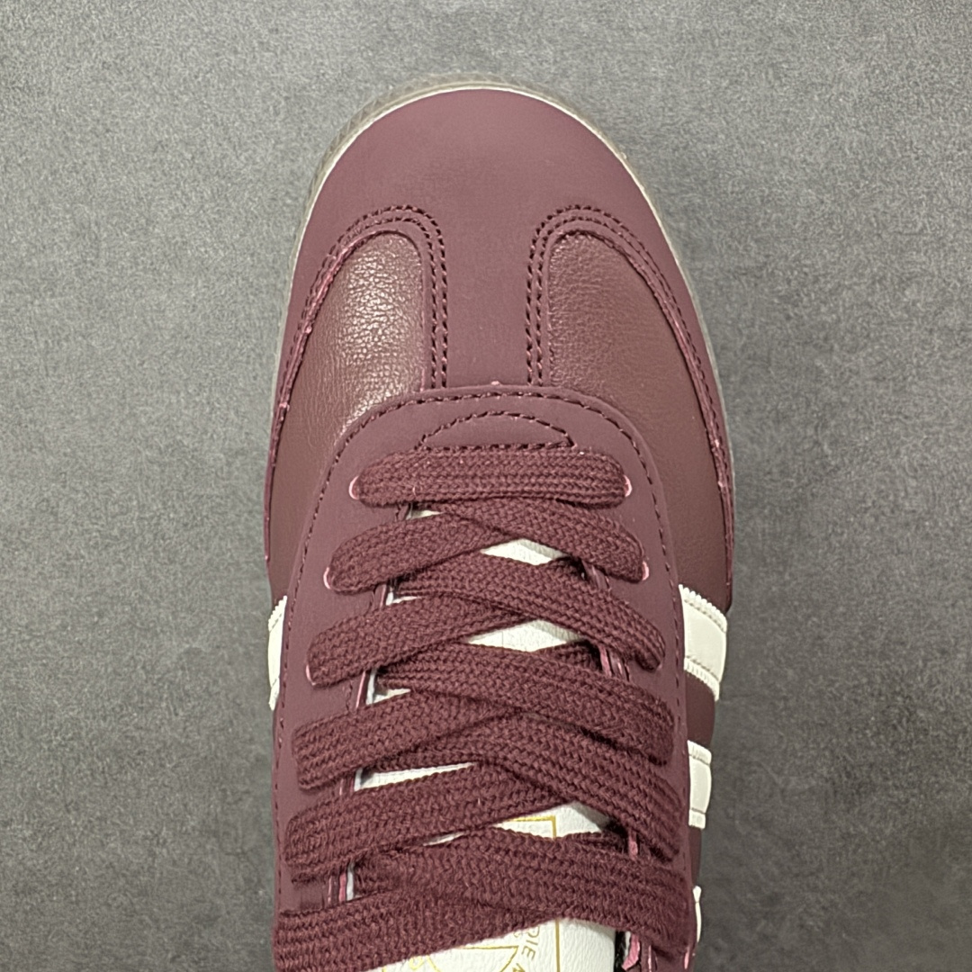 图片[8]-【公司级】Adidas Originals Samba 阿迪达斯 桑巴舞系列绅士德训足球风百搭休闲运动板鞋 酒红米白 尺码：36 36.5 37 38 38.5 39 40 40.5 41 42 42.5 43 44 45 货号：JR8844 编码：AYA170180-选品中心