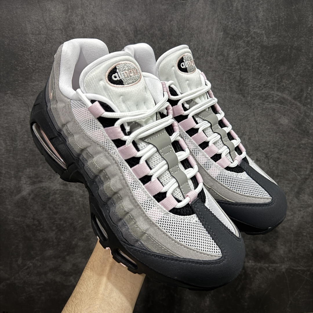【KZ2.0版本】Nike Air Max 95 灰粉 货号：HJ5996-001 纯原大厂生产线出品 原厂材料 原厂楦头 市场正确版本 区分错版 尺码：40 41 42 43 44 45 46 47.5 48 48.5-选品中心