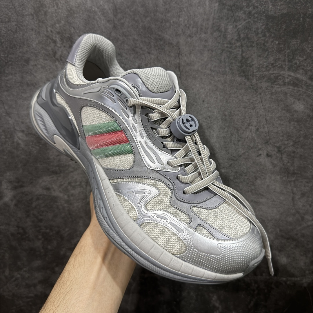 图片[3]-【天花板/Goat版本】Gucci Rhyton Vintage 古驰皮革角状复古老爹休闲运动慢跑鞋 全套专柜包装物及配件 外盒标嵌入核心防伪芯片装置及鞋子支持NFC感应读取,秒杀市面任何版本 附送原装一致鞋舌仿磨环保纸垫 意大利进口超软小牛皮+同源出厂真丝绸防尘鞋套袋 原装雪梨形超软沙绒纸团#专柜一致双透明贴标，尺码+长度#中底高弹PU材质+双层TPR无缝隙串色技术组合大底区别市面版本 #全套专柜包装物及配件#外盒标嵌入核心防伪芯片装置 秒杀市面任何版本 #意大利进口超软小牛皮+同源出厂定制真丝绸防尘鞋套袋 原装雪梨形超软沙绒纸团+细节制造精品！ 尺码：40-45-选品中心