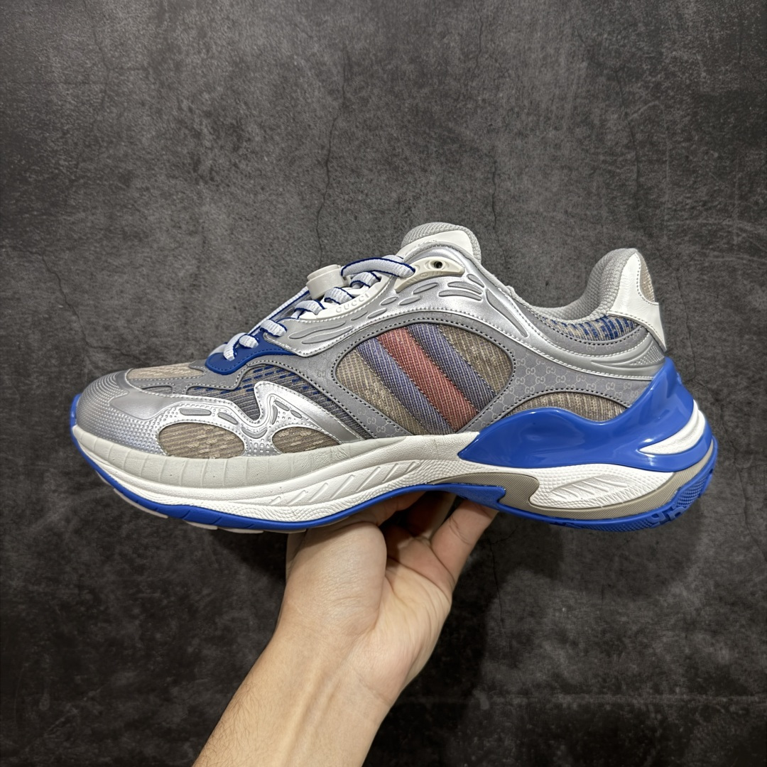 图片[2]-【天花板/Goat版本】Gucci Rhyton Vintage 古驰皮革角状复古老爹休闲运动慢跑鞋 全套专柜包装物及配件 外盒标嵌入核心防伪芯片装置及鞋子支持NFC感应读取,秒杀市面任何版本 附送原装一致鞋舌仿磨环保纸垫 意大利进口超软小牛皮+同源出厂真丝绸防尘鞋套袋 原装雪梨形超软沙绒纸团#专柜一致双透明贴标，尺码+长度#中底高弹PU材质+双层TPR无缝隙串色技术组合大底区别市面版本 #全套专柜包装物及配件#外盒标嵌入核心防伪芯片装置 秒杀市面任何版本 #意大利进口超软小牛皮+同源出厂定制真丝绸防尘鞋套袋 原装雪梨形超软沙绒纸团+细节制造精品！ 尺码：40-45-选品中心