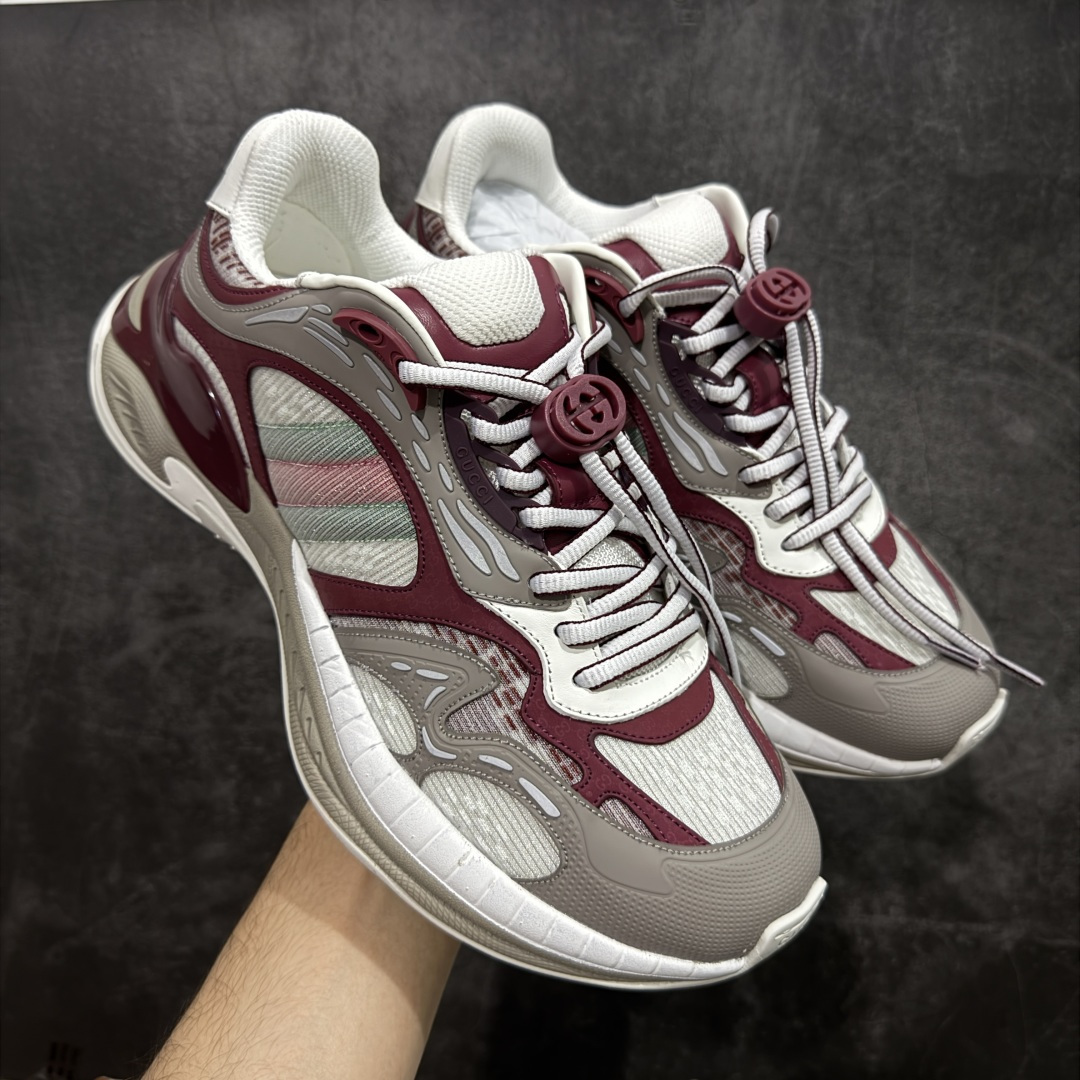 【天花板/Goat版本】Gucci Rhyton Vintage 古驰皮革角状复古老爹休闲运动慢跑鞋 全套专柜包装物及配件 外盒标嵌入核心防伪芯片装置及鞋子支持NFC感应读取,秒杀市面任何版本 附送原装一致鞋舌仿磨环保纸垫 意大利进口超软小牛皮+同源出厂真丝绸防尘鞋套袋 原装雪梨形超软沙绒纸团#专柜一致双透明贴标，尺码+长度#中底高弹PU材质+双层TPR无缝隙串色技术组合大底区别市面版本 #全套专柜包装物及配件#外盒标嵌入核心防伪芯片装置 秒杀市面任何版本 #意大利进口超软小牛皮+同源出厂定制真丝绸防尘鞋套袋 原装雪梨形超软沙绒纸团+细节制造精品！ 尺码：36-45-选品中心