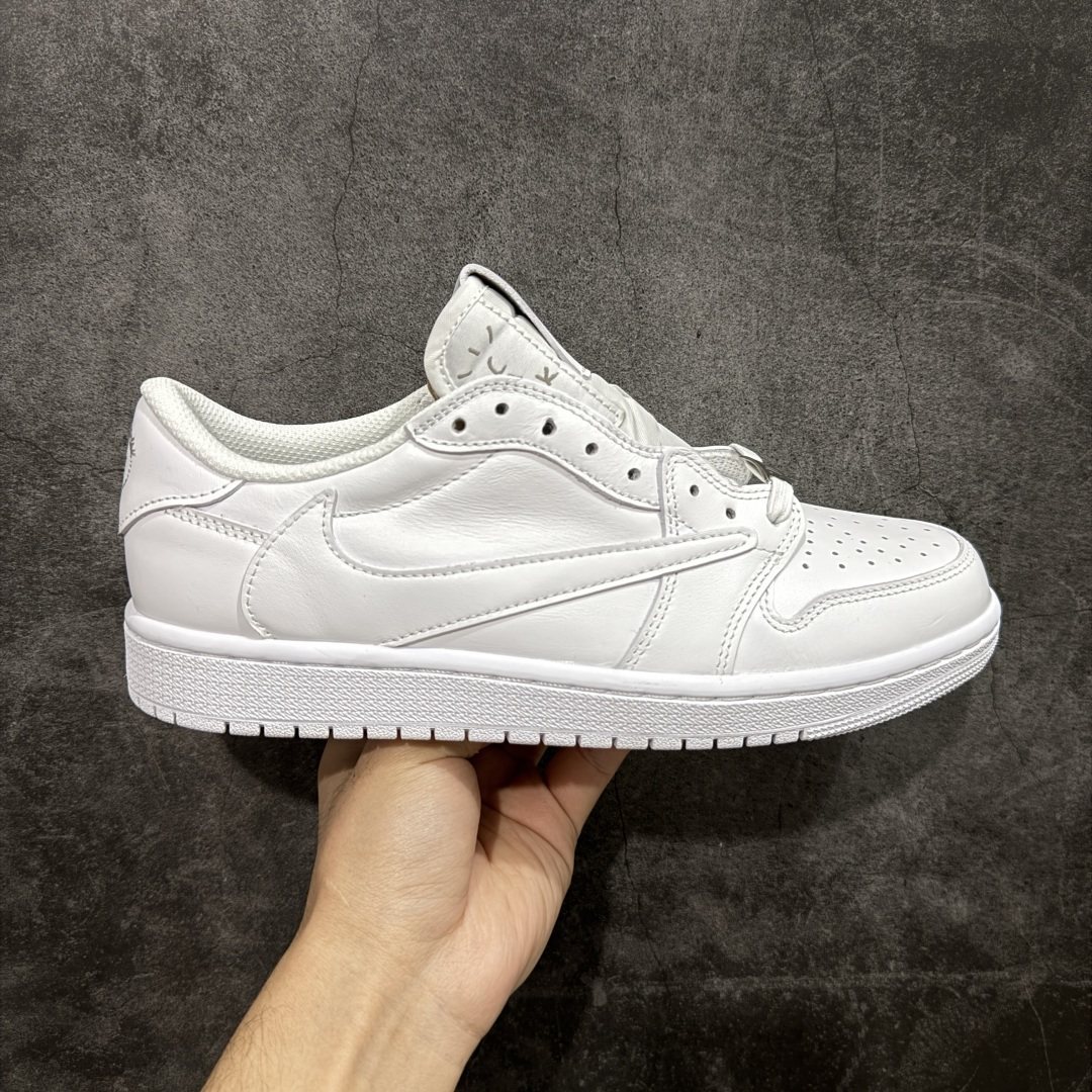【KZ纯原】Travis Scott x Air Jordan AJ1 Low OG SP TS联名倒钩低帮纯白 TD1228-111 原材料软头层皮料 国内一线头部知名大厂出品 高端外贸零售专供品质 版型细节完美 原鞋原楦头纸板开发 原厂防尘纸 极致一眼正品既视感 尺码：36-47.5-选品中心