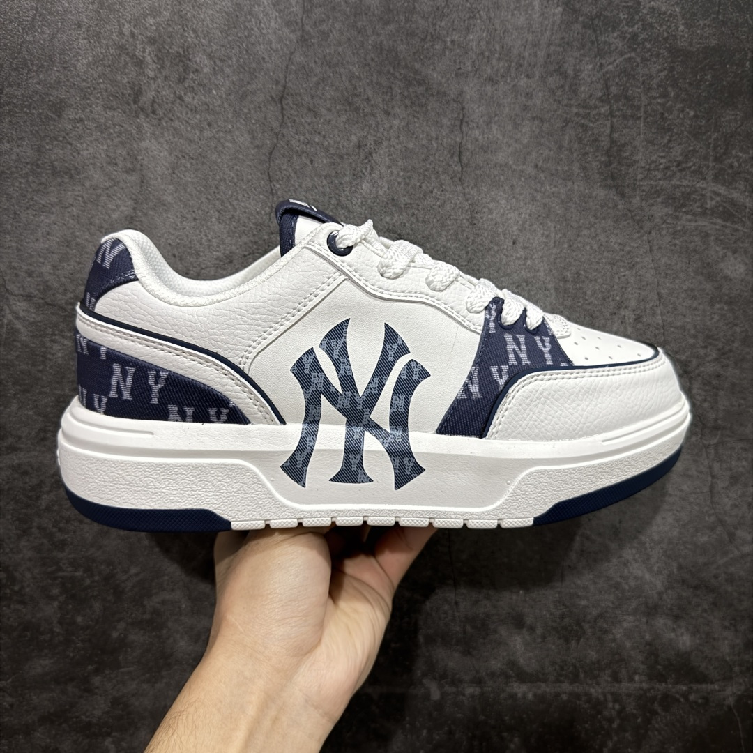 【纯原订单】MLB Chunky Liner Basic NY复古印花学长鞋系列低帮轻量增高厚底百搭休闲运动慢跑鞋板鞋 Korea韩国联名NY美国榄球纽约洋基队限定 市场第一梯队品质 韩国代购版本 MLB专用菱形双针中底布 重点细节中底布带注胶孔 原厂NFC感应吊牌 支持鉴定 一个两位数 原盒原标 全套原楦原纸板原厂数据开发 中韩文保养标贴 绿色防霉片 平台代购专供 独家一比一RB+MD组合大底 高频后跟小人Logo精准对位立体饱满 正确网布加超迁鞋面 转印中底走线紧密 转印Logo工艺表层防刮不掉色 尺码：36 36.5 37.5 38 38.5 39 40 40.5 41 42 42.5 43 44 44.5 45-选品中心