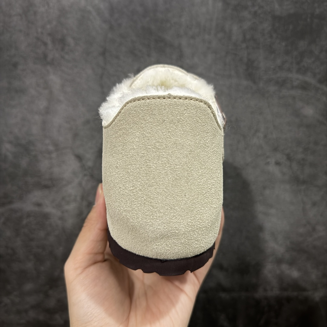 图片[4]-【莞顶G版】Birkenstock\\t 勃肯/博肯软木软底全包 羊毛一体休闲鞋 十年ZP代工厂老师傅工艺 纯手工打造原汁原味博肯 市场最强版 没有之一 鞋面设计：选用陸丰A级进口羊皮毛，质地细腻，手感丰满；尺寸间障均匀，柔软，深度保暖；吸湿，进气，排汗 鞋子内里：化质澳洲羔羊皮分子结构可将水蒸气吸进多孔构体中，吸湿性好，透气性极住，保持脚底干爽 鞋底设计：型模EVA极富弹性，加持胎面设计，升级版独家私模，柔软回弹性好，耐折耐磨，防滑防踢 尺码： 35 36 37 38 39 40-选品中心