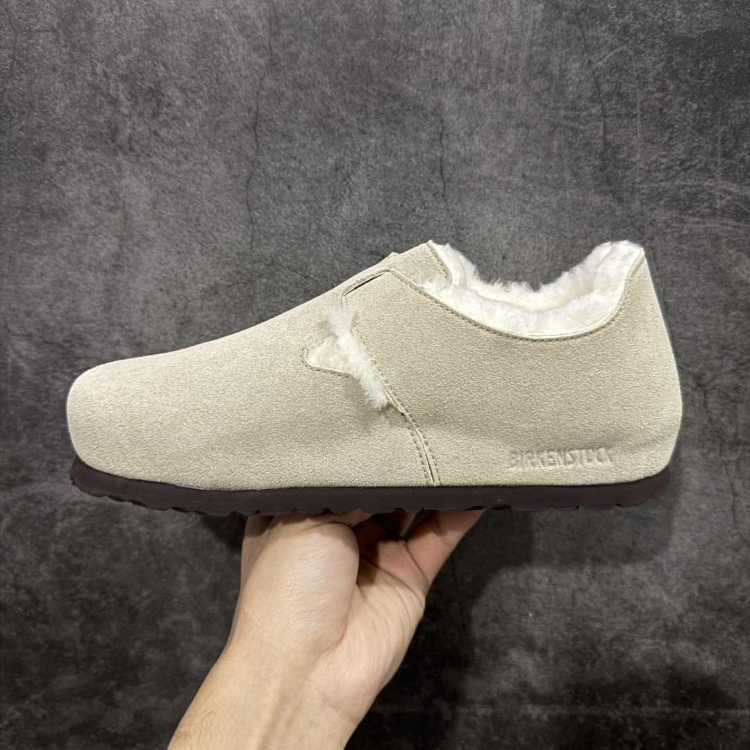 图片[2]-【莞顶G版】Birkenstock\\t 勃肯/博肯软木软底全包 羊毛一体休闲鞋 十年ZP代工厂老师傅工艺 纯手工打造原汁原味博肯 市场最强版 没有之一 鞋面设计：选用陸丰A级进口羊皮毛，质地细腻，手感丰满；尺寸间障均匀，柔软，深度保暖；吸湿，进气，排汗 鞋子内里：化质澳洲羔羊皮分子结构可将水蒸气吸进多孔构体中，吸湿性好，透气性极住，保持脚底干爽 鞋底设计：型模EVA极富弹性，加持胎面设计，升级版独家私模，柔软回弹性好，耐折耐磨，防滑防踢 尺码： 35 36 37 38 39 40-选品中心