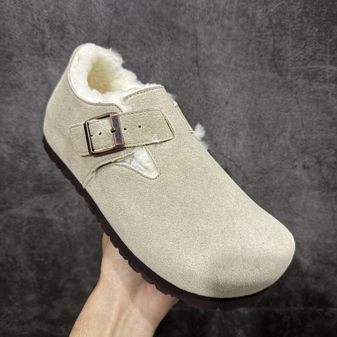 图片[3]-【莞顶G版】Birkenstock\\t 勃肯/博肯软木软底全包 羊毛一体休闲鞋 十年ZP代工厂老师傅工艺 纯手工打造原汁原味博肯 市场最强版 没有之一 鞋面设计：选用陸丰A级进口羊皮毛，质地细腻，手感丰满；尺寸间障均匀，柔软，深度保暖；吸湿，进气，排汗 鞋子内里：化质澳洲羔羊皮分子结构可将水蒸气吸进多孔构体中，吸湿性好，透气性极住，保持脚底干爽 鞋底设计：型模EVA极富弹性，加持胎面设计，升级版独家私模，柔软回弹性好，耐折耐磨，防滑防踢 尺码： 35 36 37 38 39 40-选品中心