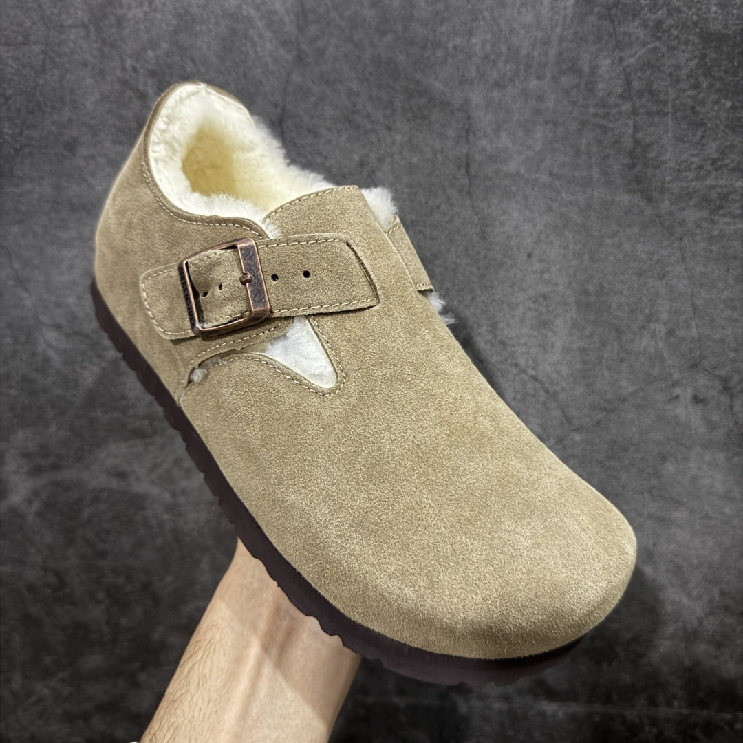 图片[3]-【莞顶G版】Birkenstock\\t 勃肯/博肯软木软底全包 羊毛一体休闲鞋 十年ZP代工厂老师傅工艺 纯手工打造原汁原味博肯 市场最强版 没有之一 鞋面设计：选用陸丰A级进口羊皮毛，质地细腻，手感丰满；尺寸间障均匀，柔软，深度保暖；吸湿，进气，排汗 鞋子内里：化质澳洲羔羊皮分子结构可将水蒸气吸进多孔构体中，吸湿性好，透气性极住，保持脚底干爽 鞋底设计：型模EVA极富弹性，加持胎面设计，升级版独家私模，柔软回弹性好，耐折耐磨，防滑防踢 尺码： 35 36 37 38 39 40-选品中心