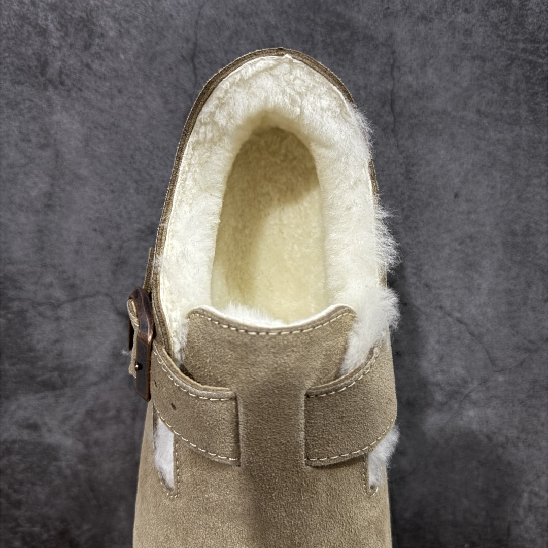 图片[8]-【莞顶G版】Birkenstock\\t 勃肯/博肯软木软底全包 羊毛一体休闲鞋 十年ZP代工厂老师傅工艺 纯手工打造原汁原味博肯 市场最强版 没有之一 鞋面设计：选用陸丰A级进口羊皮毛，质地细腻，手感丰满；尺寸间障均匀，柔软，深度保暖；吸湿，进气，排汗 鞋子内里：化质澳洲羔羊皮分子结构可将水蒸气吸进多孔构体中，吸湿性好，透气性极住，保持脚底干爽 鞋底设计：型模EVA极富弹性，加持胎面设计，升级版独家私模，柔软回弹性好，耐折耐磨，防滑防踢 尺码： 35 36 37 38 39 40-选品中心