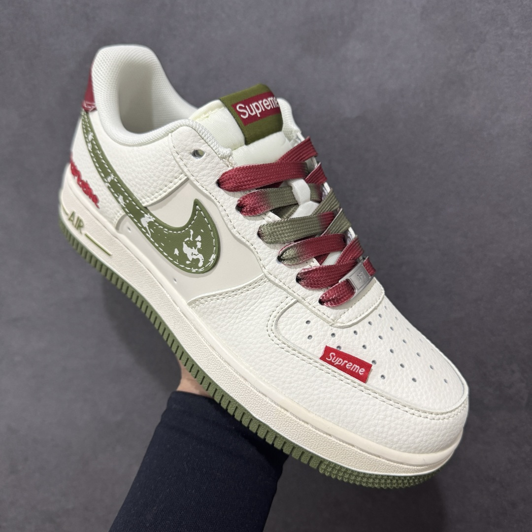 图片[3]-【定制版】Nike Air Force 1\’07 Low 联名 米红织标绿勾 空军一号低帮休闲板鞋 QW5606-273  #原楦头原纸板 原装鞋盒 定制五金配件 内置全掌气垫 原厂鞋底  尺码：36 36.5 37.5 38 38.5 39 40 40.5 41 42 42.5 43 44 44.5 45 编码：HXSB310320-选品中心