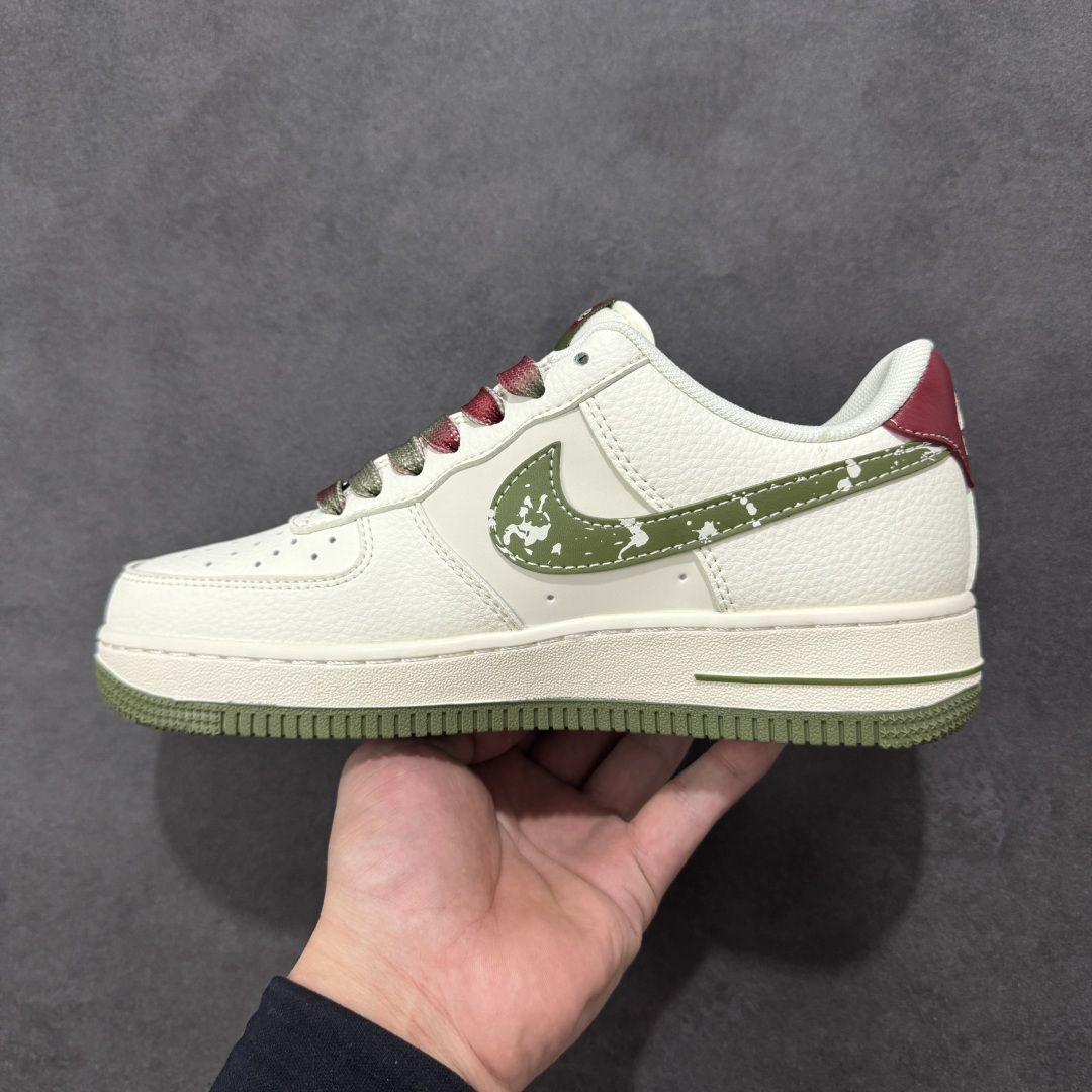 图片[2]-【定制版】Nike Air Force 1\’07 Low 联名 米红织标绿勾 空军一号低帮休闲板鞋 QW5606-273  #原楦头原纸板 原装鞋盒 定制五金配件 内置全掌气垫 原厂鞋底  尺码：36 36.5 37.5 38 38.5 39 40 40.5 41 42 42.5 43 44 44.5 45 编码：HXSB310320-选品中心