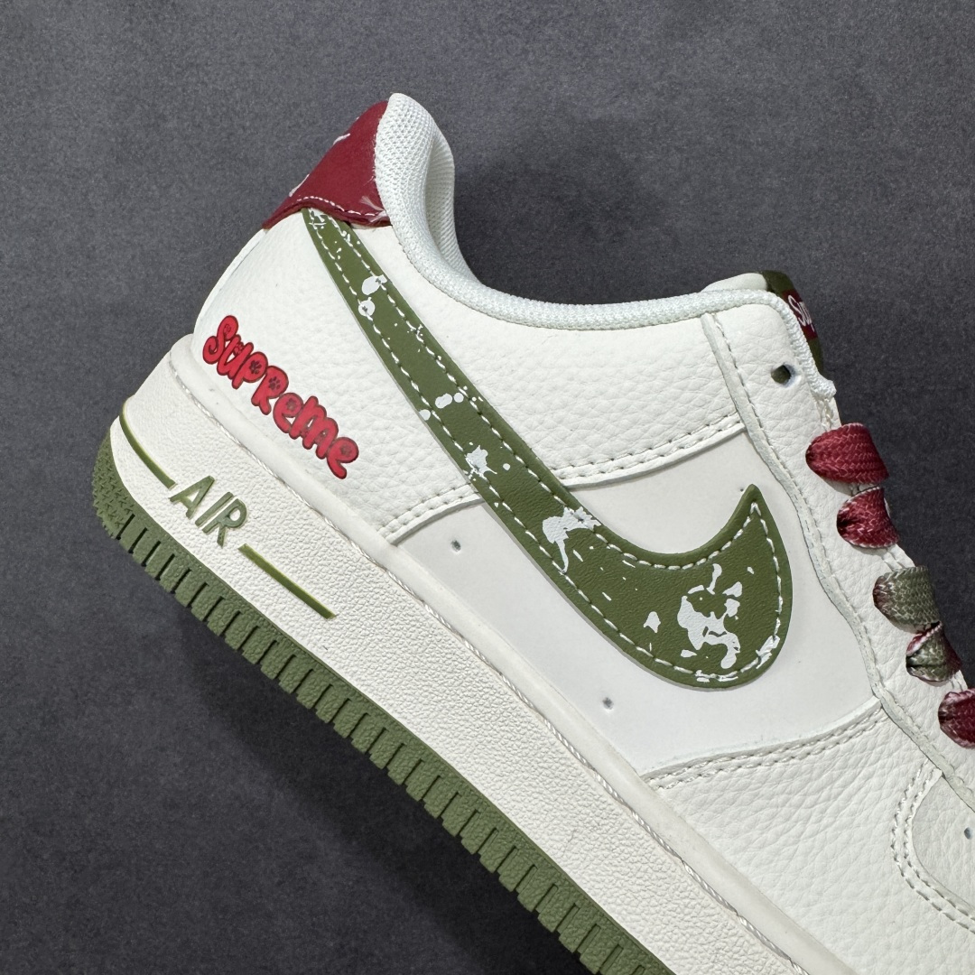 图片[6]-【定制版】Nike Air Force 1\’07 Low 联名 米红织标绿勾 空军一号低帮休闲板鞋 QW5606-273  #原楦头原纸板 原装鞋盒 定制五金配件 内置全掌气垫 原厂鞋底  尺码：36 36.5 37.5 38 38.5 39 40 40.5 41 42 42.5 43 44 44.5 45 编码：HXSB310320-选品中心