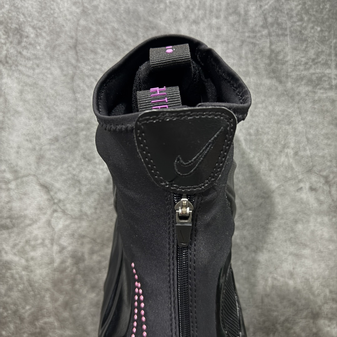 图片[8]-【莞顶纯原】Nike Air Flightposite One\”Carbon Fiber\”飞行风一代系列中帮休闲运动文化篮球鞋“黑粉黑风”碳板风一复刻版 345826-001 采用一次成型聚氨酯铸模脚型内膜鞋面材质 鞋垫嵌入前后掌ZOOM回弹缓震气垫 超大TPU模块组合耐磨橡胶大底❗️ 经典的全黑配色 Nike Air Flightposite 2014 “Carbon Fiber” 又将我们带回到那个难忘的年代。低调而奢华感十足的碳纤维纹路鞋面，经典的拉链式设计，在十多年后的今天，这款碳板风仍然颇具魅力，诸多细节值得细细品味。 尺码：38-44-选品中心