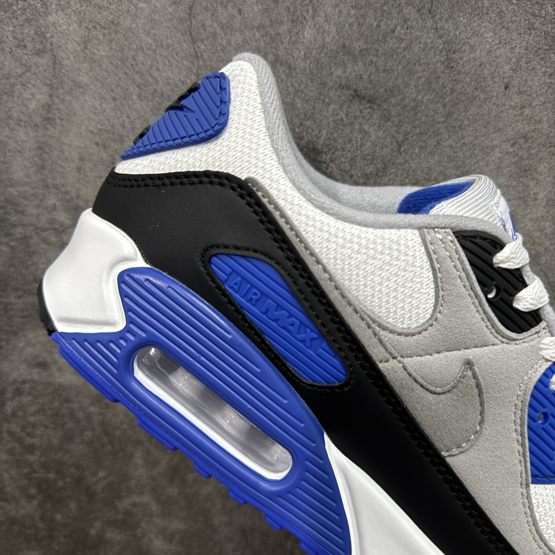图片[7]-【Max纯原版】Nike Air Max 90 舒适 复古 合成革减震防滑透气 低帮 休闲跑步鞋 灰黑蓝 CD0881-102 顶级90款问市 开发数月 原版开发 多道QC质检 鞋型完美复刻 原厂级别工艺 正确色卡 正确气垫蓝光 正确大底 独家私模 采用进口头层牛皮拼接 定位高端市场 行业标杆工艺 尺码：39 40 40.5 41 42 42.5 43 44 44.5 45 46-选品中心