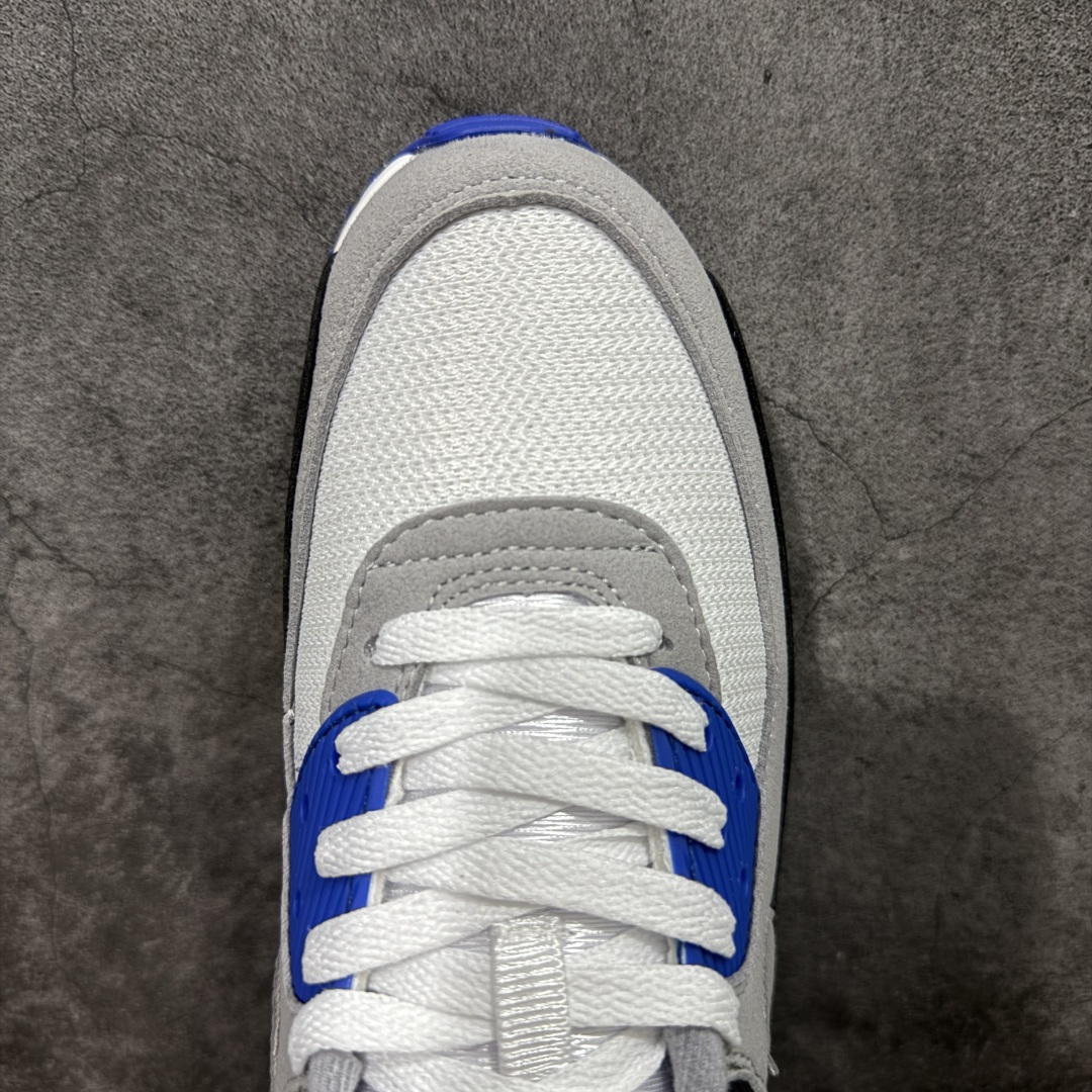 图片[5]-【Max纯原版】Nike Air Max 90 舒适 复古 合成革减震防滑透气 低帮 休闲跑步鞋 灰黑蓝 CD0881-102 顶级90款问市 开发数月 原版开发 多道QC质检 鞋型完美复刻 原厂级别工艺 正确色卡 正确气垫蓝光 正确大底 独家私模 采用进口头层牛皮拼接 定位高端市场 行业标杆工艺 尺码：39 40 40.5 41 42 42.5 43 44 44.5 45 46-选品中心