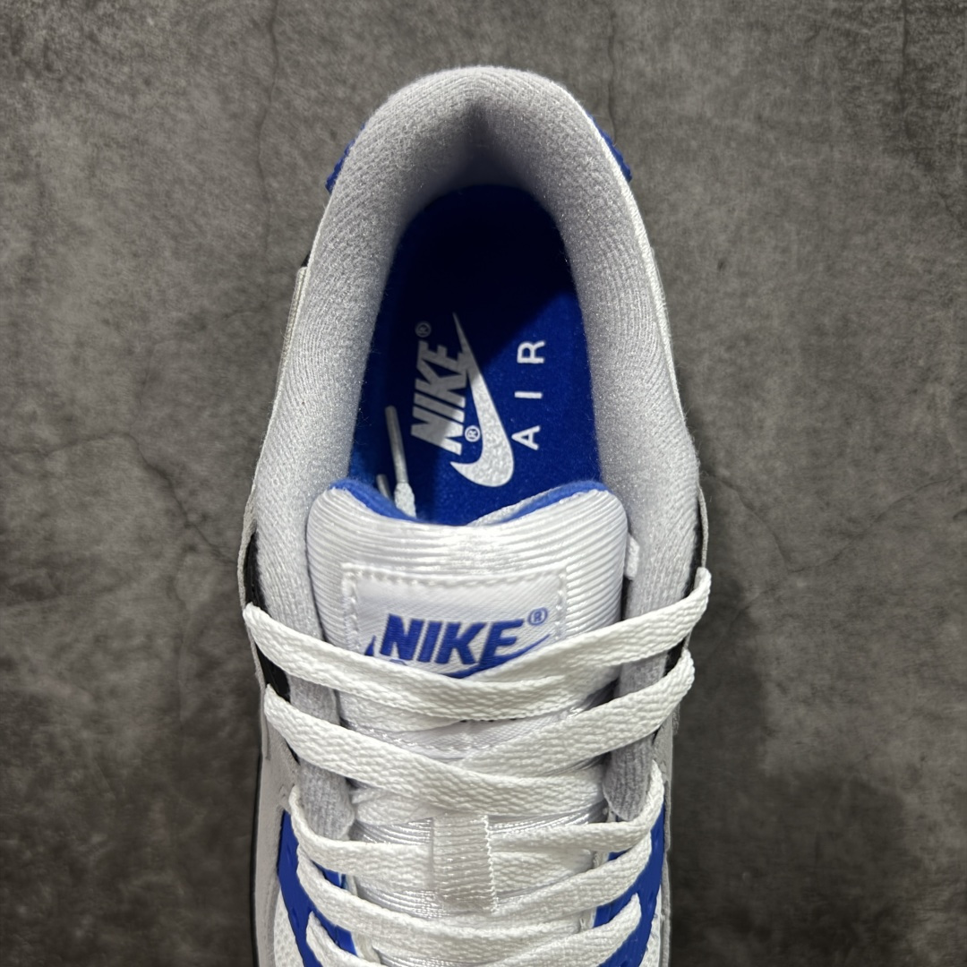 图片[8]-【Max纯原版】Nike Air Max 90 舒适 复古 合成革减震防滑透气 低帮 休闲跑步鞋 灰黑蓝 CD0881-102 顶级90款问市 开发数月 原版开发 多道QC质检 鞋型完美复刻 原厂级别工艺 正确色卡 正确气垫蓝光 正确大底 独家私模 采用进口头层牛皮拼接 定位高端市场 行业标杆工艺 尺码：39 40 40.5 41 42 42.5 43 44 44.5 45 46-选品中心