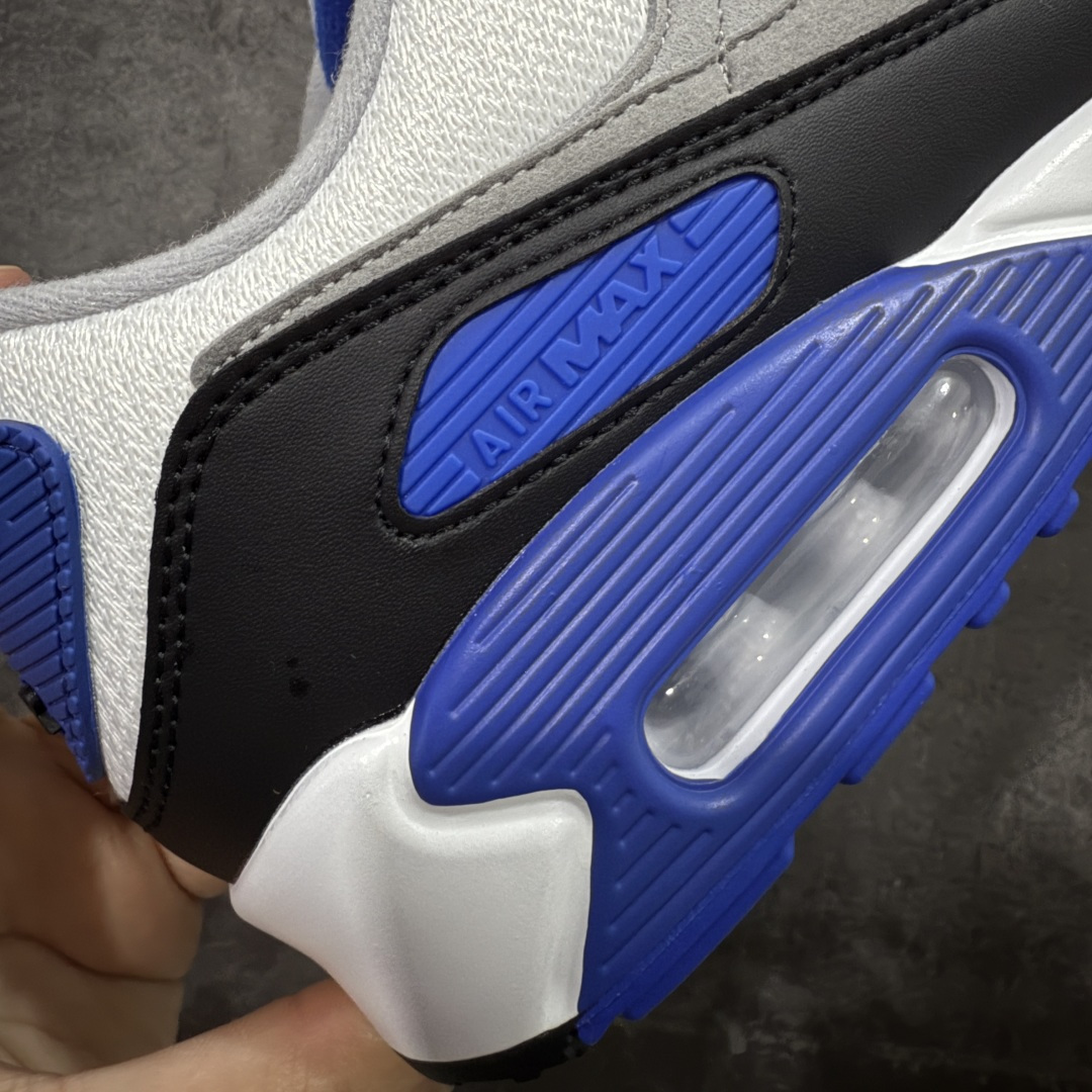 图片[3]-【Max纯原版】Nike Air Max 90 舒适 复古 合成革减震防滑透气 低帮 休闲跑步鞋 灰黑蓝 CD0881-102 顶级90款问市 开发数月 原版开发 多道QC质检 鞋型完美复刻 原厂级别工艺 正确色卡 正确气垫蓝光 正确大底 独家私模 采用进口头层牛皮拼接 定位高端市场 行业标杆工艺 尺码：39 40 40.5 41 42 42.5 43 44 44.5 45 46-选品中心