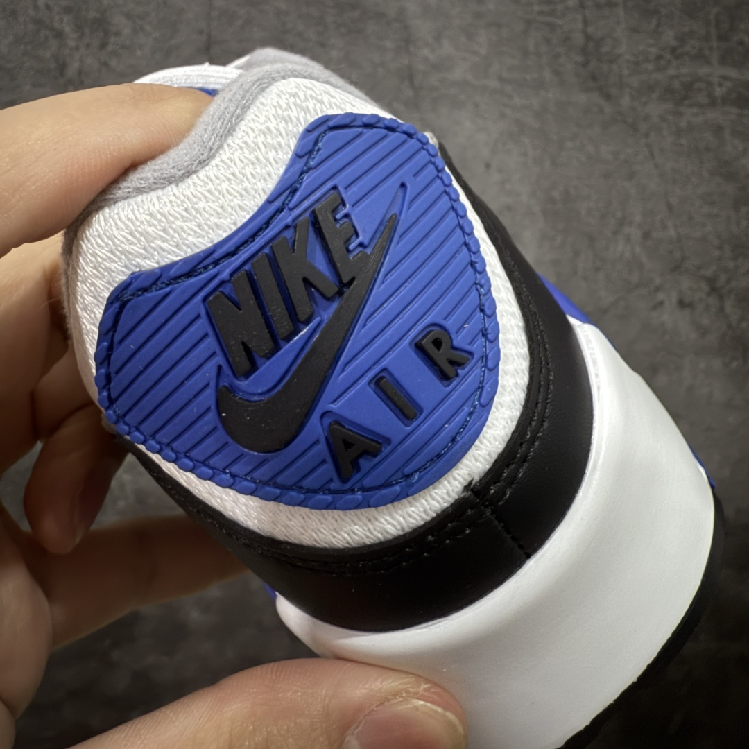图片[2]-【Max纯原版】Nike Air Max 90 舒适 复古 合成革减震防滑透气 低帮 休闲跑步鞋 灰黑蓝 CD0881-102 顶级90款问市 开发数月 原版开发 多道QC质检 鞋型完美复刻 原厂级别工艺 正确色卡 正确气垫蓝光 正确大底 独家私模 采用进口头层牛皮拼接 定位高端市场 行业标杆工艺 尺码：39 40 40.5 41 42 42.5 43 44 44.5 45 46-选品中心
