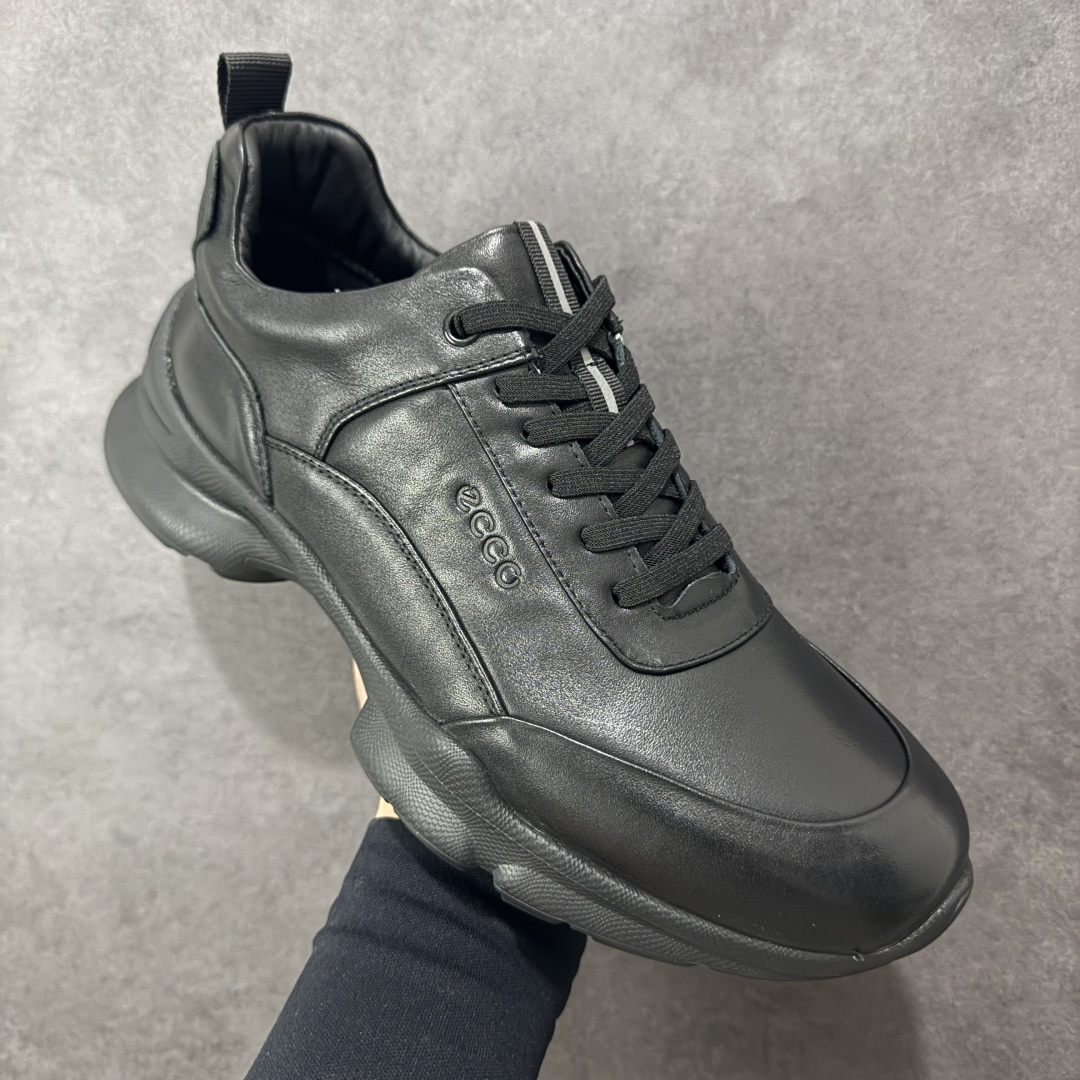 图片[3]-【广东纯原版本】Ecco 爱步 正装休闲系列男士套脚鞋 #版型简约大气耐看 精选头层小牛皮 皮面超软 纹理清晰 细腻 质感强 穿着舒适 档次高 便捷鞋带 套脚即穿 橡胶软底 天然橡胶 抗震防滑 耐磨耐折 轻便舒适 车线加固 软底软面 脚感一流真材实料 免检品质 质量保证 货号：882517-01001 尺码：38 39 40 41 42 43 44 皮鞋码-选品中心