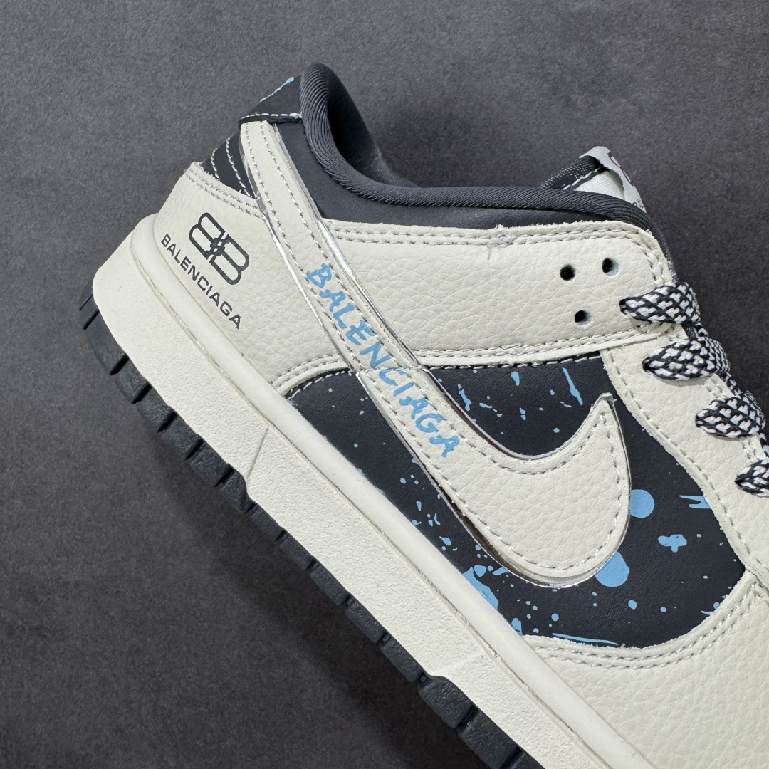 图片[6]-【定制版】Nike SB Dunk Low “巴黎世家联名——米白蓝双沟” 高端定制 低帮休闲板鞋 定制鞋盒 大厂纯原品质出货 超高清洁度 皮料切割干净无任何毛边 细节完美 货号：DD1988-007 尺码： 36 36.5 37.5 38 38.5 39 40 40.5 41 42 42.5 43 44 44.5 45-选品中心