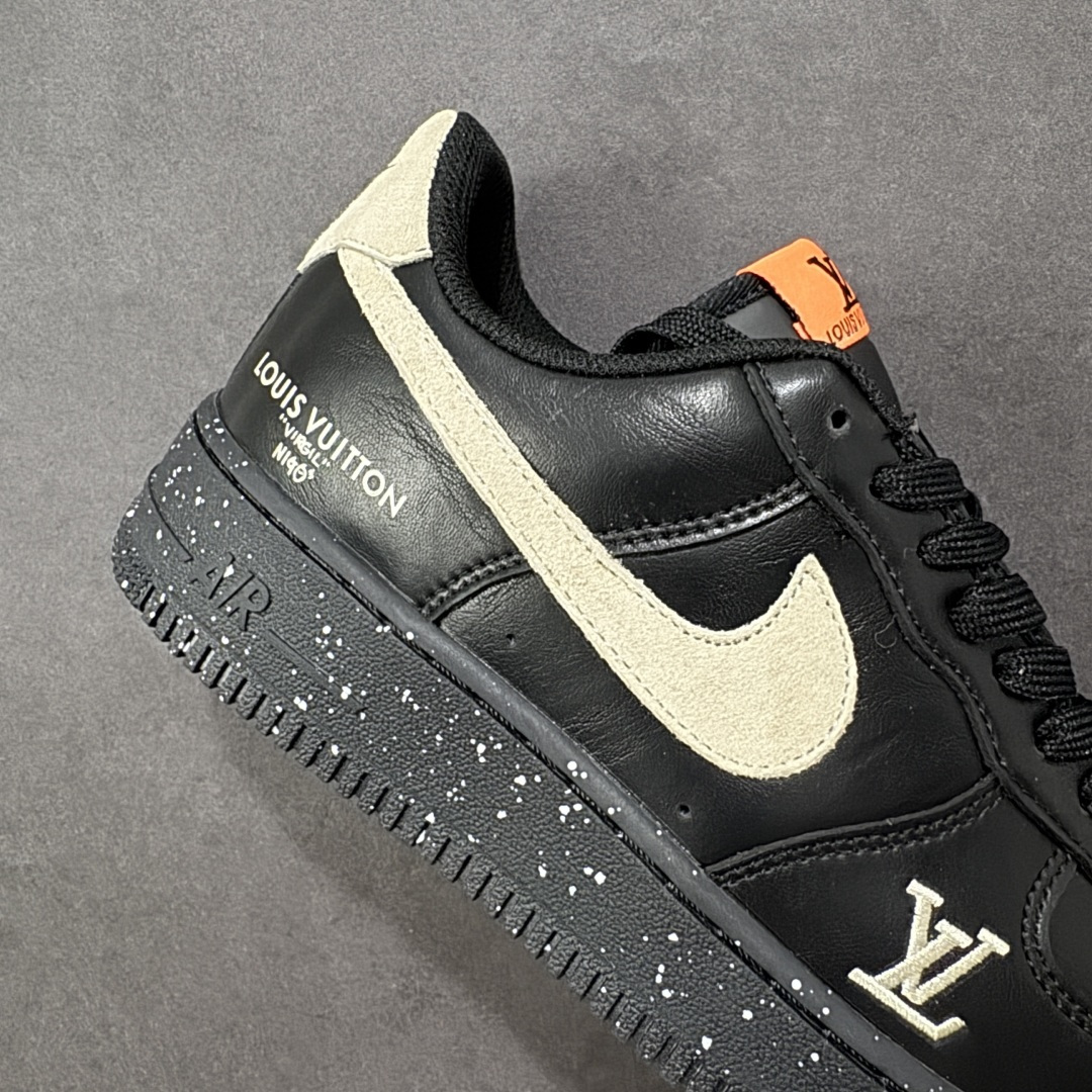 图片[6]-【定制版】NIke Air Force 1 \’07 Low “LV联名–墨黑星点” 空军一号低帮 运动鞋 休闲鞋 折边针车 工艺难度大 原楦头原纸板 高端定制鞋盒 原厂鞋底 超高清洁度 细节完美 货号：NH0601-586 尺码：36 36.5 37.5 38 38.5 39 40 40.5 41 42 42.5 43 44 44.5 45 编码：HXSB310320-选品中心