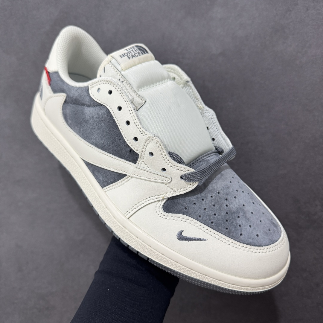 图片[3]-【定制版】Air Jordan 1 Low AJ1 乔1 北面联名 高端定制 倒钩低帮复古篮球鞋  #定制鞋盒 大厂纯原品质出货 超高清洁度 皮料切割干净无任何毛边 细节完美 货号：DM7866-126  尺码：36 36.5 37.5 38 36.5 39 40 40.5 41 42 42.5 43 44 44.5 45-选品中心