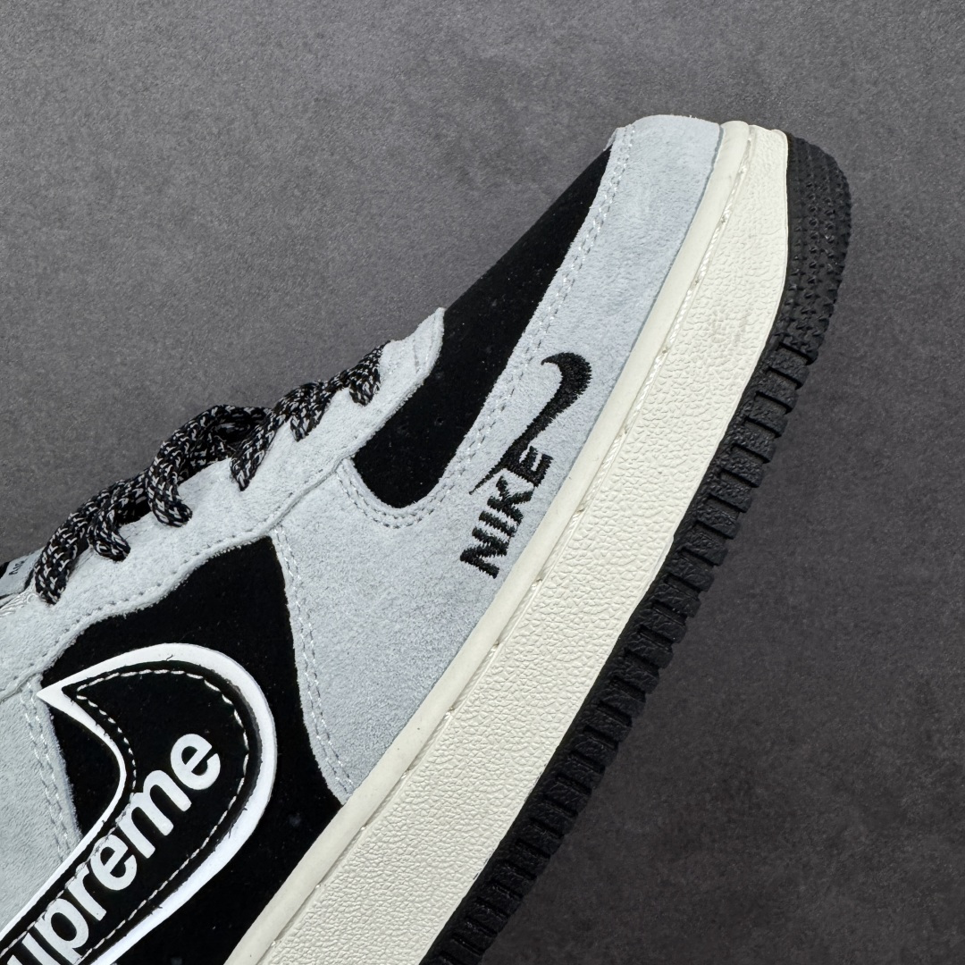 图片[5]-【定制版】解构主义遇上街头联名！Supreme x Nike AF1 Low SS1979-003 以灰黑绒面为基底，异形Swoosh融合Supreme标识，每一处线条都藏着潮流设计巧思 尺码：36-45 编码：HXSA310320-选品中心