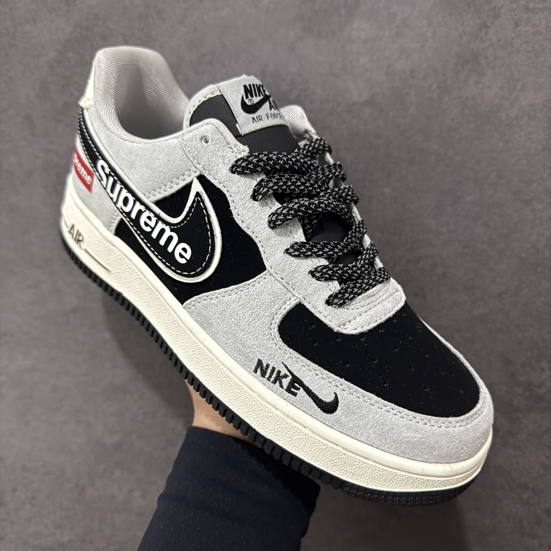 图片[3]-【定制版】解构主义遇上街头联名！Supreme x Nike AF1 Low SS1979-003 以灰黑绒面为基底，异形Swoosh融合Supreme标识，每一处线条都藏着潮流设计巧思 尺码：36-45 编码：HXSA310320-选品中心