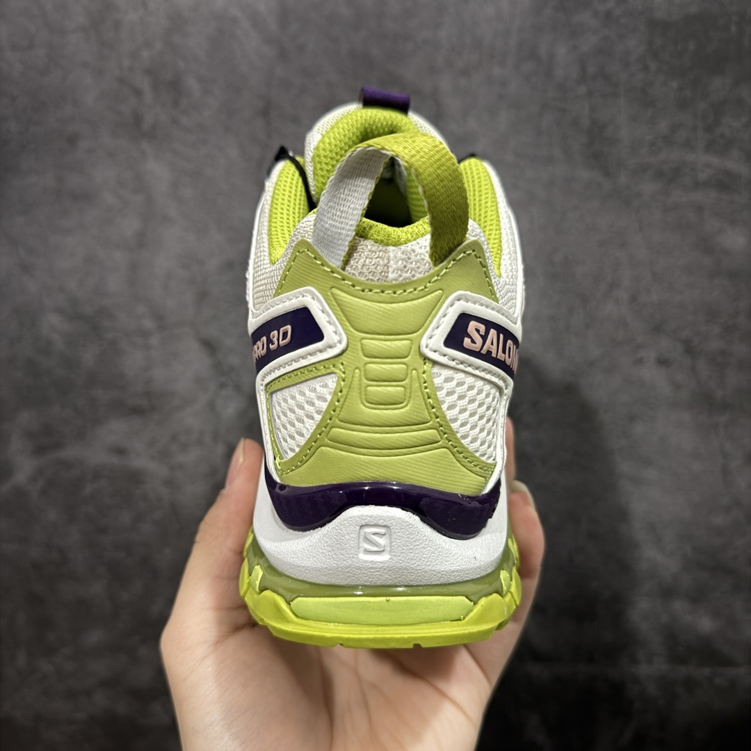 图片[4]-【666版本】SALOMON 萨洛蒙 XA PRO 3D 户外运动 网布减震防滑透气 低帮跑步鞋 男女同款 白绿477737 全新品质 巅峰之作 所有配色均购物原版拆解1：1开发 原材料打造 非市场公版便宜货 私模大底 清洁度比市场所有版本都高 全套原纸板楦头开发 原厂网布配套 确保原汁原味 完美呈现版型 原档数据独家私模五层组合大底 男女鞋同步官方开发至46 原装Ortholite轻量化鞋垫 中底布带钢印编号 原厂TPU锁扣 进口港宝加持 后跟自然饱满 还原公司包裹性 鞋面采用SENSIFT贴合技术 全方位贴合包裹脚型 鞋跟部鞋底牵引设计 提供强大的抓地性能 更适应野外崎岖不平的道路 其3D ADVANCED CHASSIS底盘 材料轻量大化 钉齿设计更具稳定性 防护性 鞋底易磨损区运用CONTAGRIP高耐磨材料 应对城市硬质路面长距离跑考验 尺码：36 36.5 37.5 38 38.5 39 40 40.5 41 42 42.5 43 44 45 46-选品中心