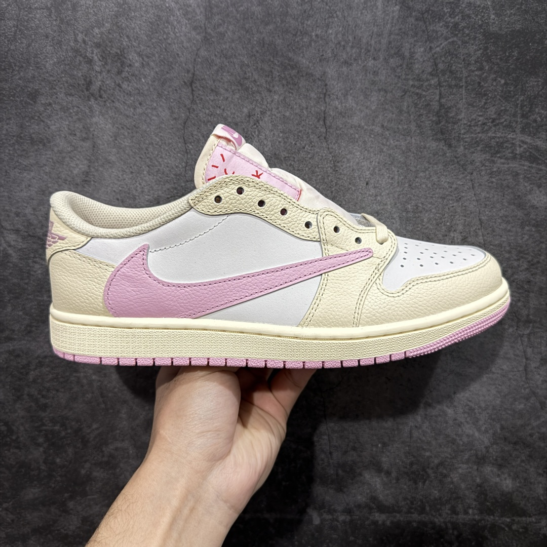 【GX纯原】Travis Scott x Air Jordan AJ1 Low OG SP TS联名白浅粉倒钩低帮 DZ4137-206DM7866-200 目前市面唯一正确版本 爱心织唛标 情人节鞋垫 知名大厂出品 纯原第一梯队版本 产品品控稳定性领先行业 各方面均可对飙市面通货版 SZ原厂全套原楦原纸板冲刀磨具开发 原厂皮料加持 原厂港宝加持定型后跟R度完美 同源原厂电绣 鬼脸飞翼针数密度立体效果一致 百分百一致原鞋 原厂拉帮工艺 针距密度一致 后跟弧度收口自然不对折 极致一眼正品既视感 进口玻璃冲刀皮料裁剪零毛边 全鞋电脑针车工艺 品控清洁度最高QC检验标准 免检产品 原厂订购鞋盒、鞋标、防尘纸、鞋撑、鞋带 追求极致的原厂味道 尺码：35.5-48.5-选品中心